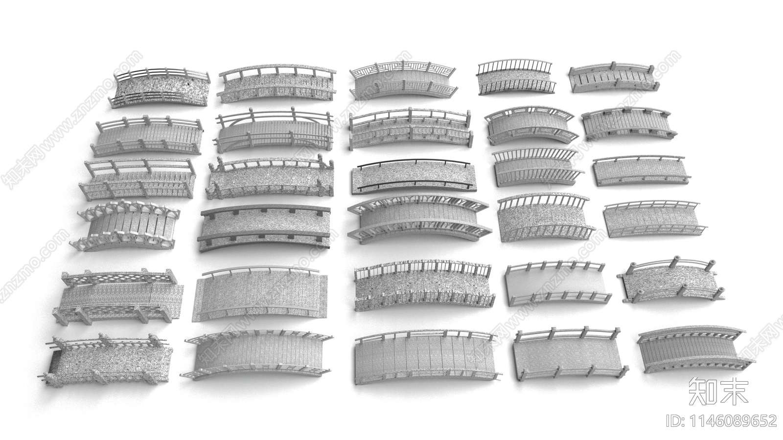 新中式石桥3D模型下载【ID:1146089652】