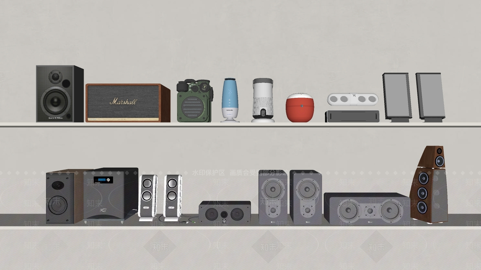 音响SU模型下载【ID:1146045088】