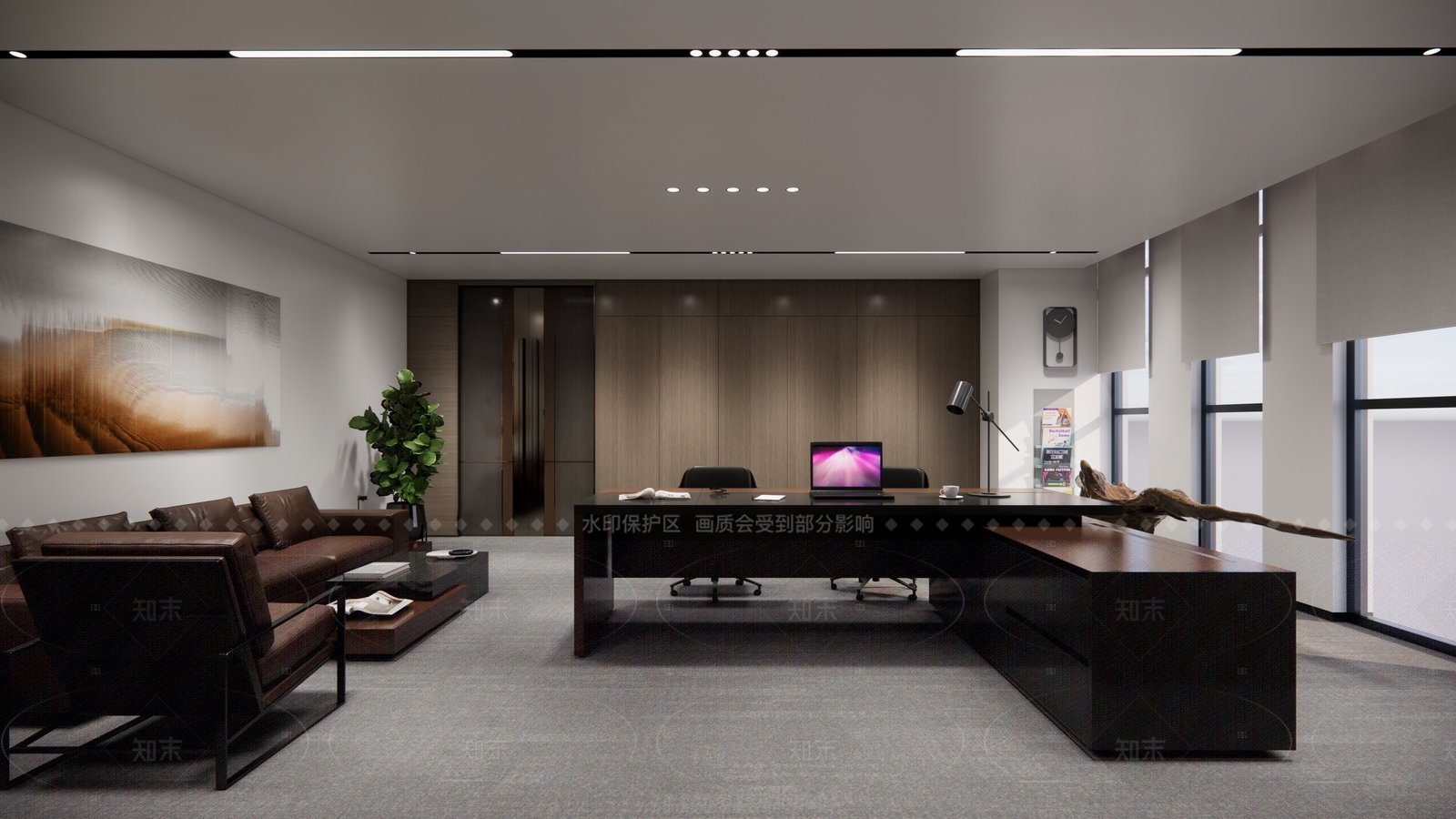 现代办公区SU模型下载【ID:1216039639】