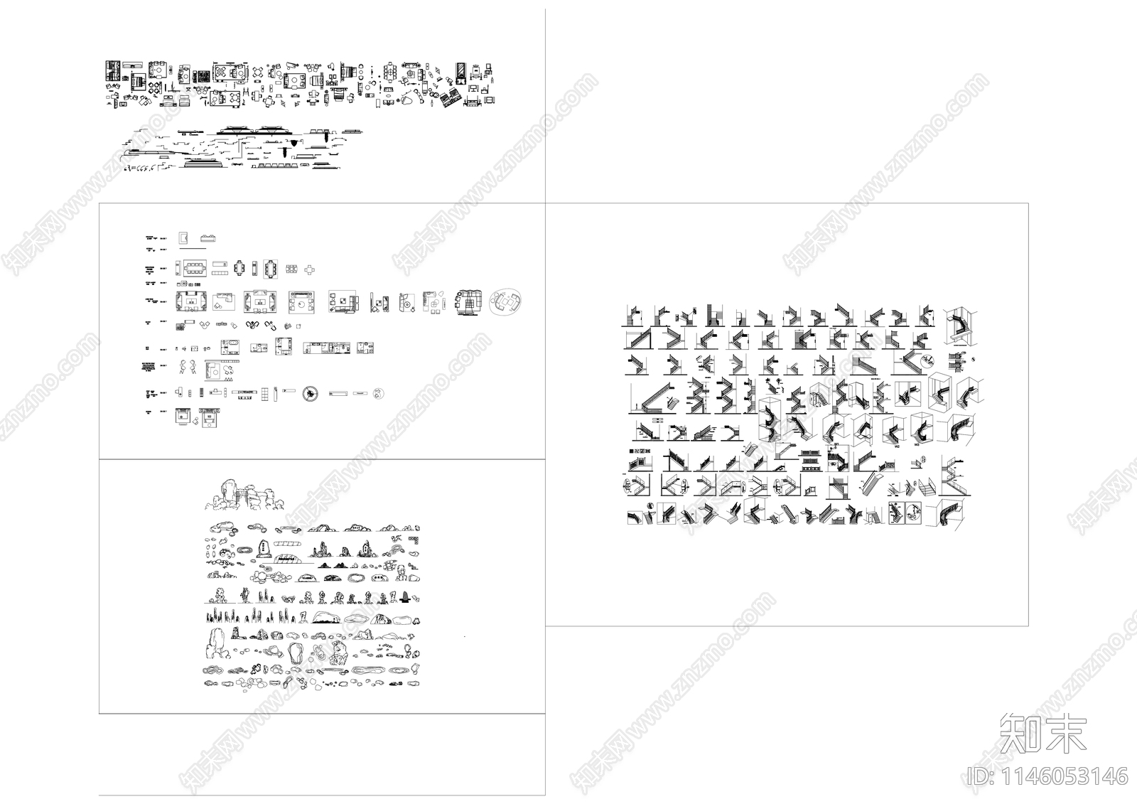 现代室内专用图库施工图下载【ID:1146053146】