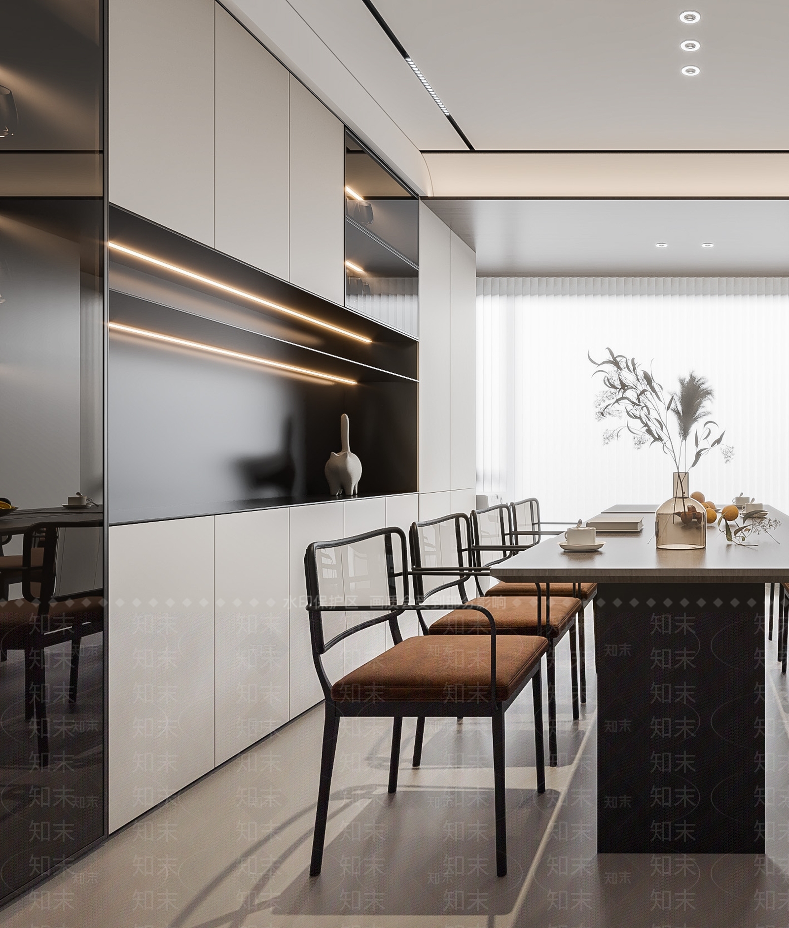 现代餐厅3D模型下载【ID:1146061645】_知末3d模型网
