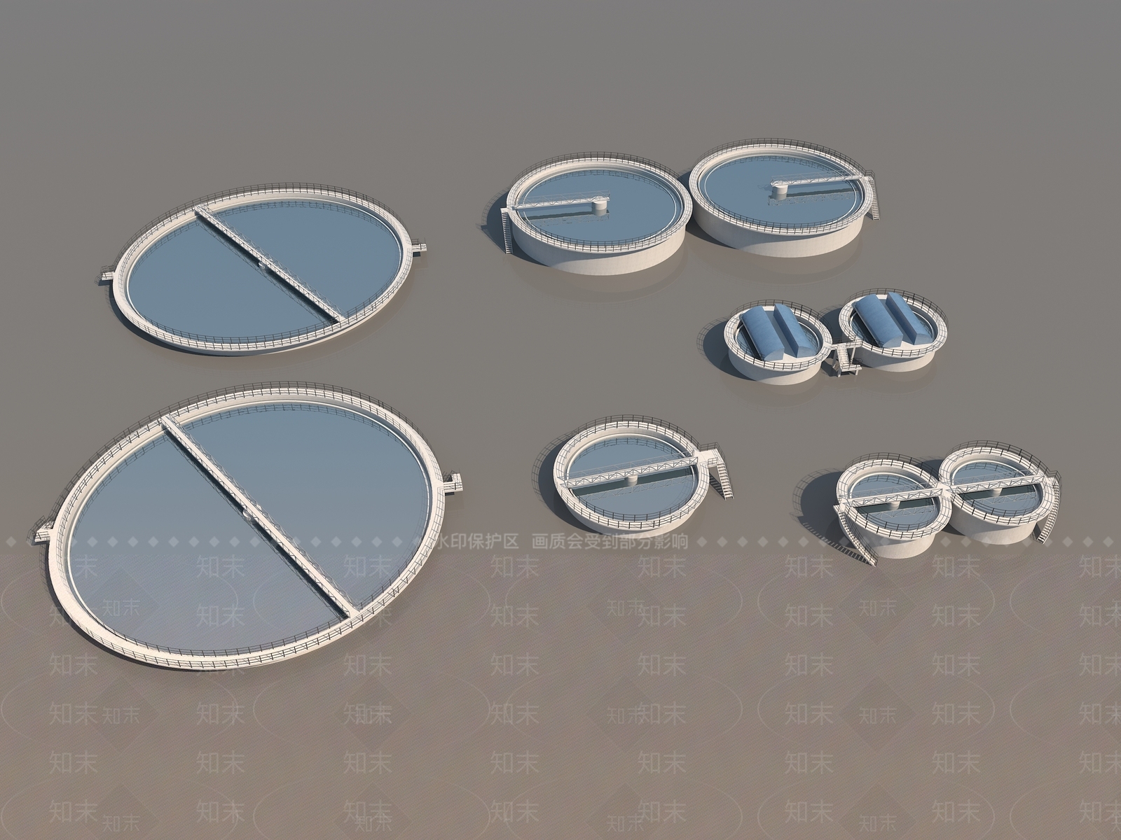 现代二沉池3D模型下载【ID:1146062378】