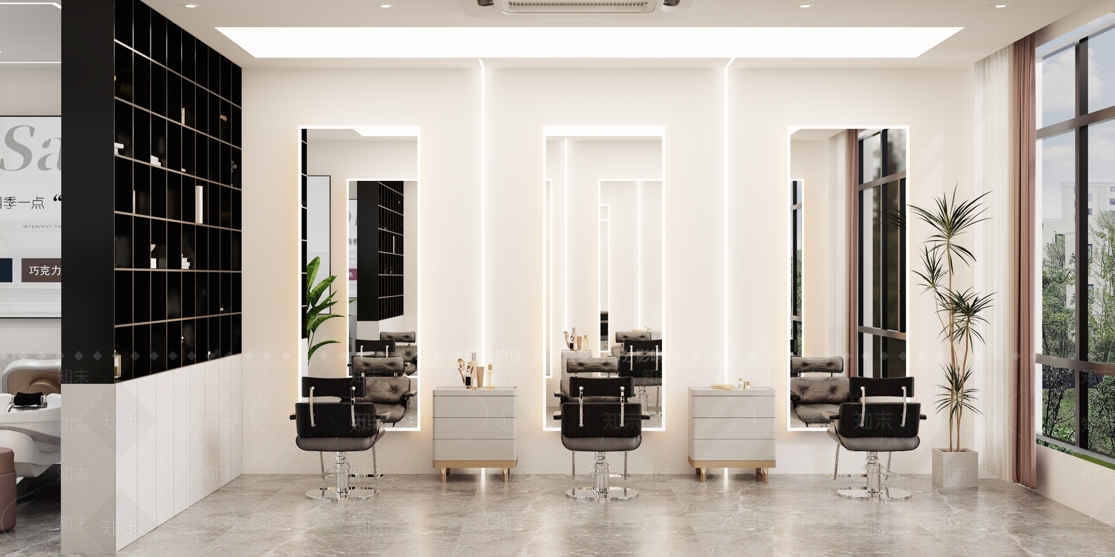 现代美发店3D模型下载【ID:1146062538】