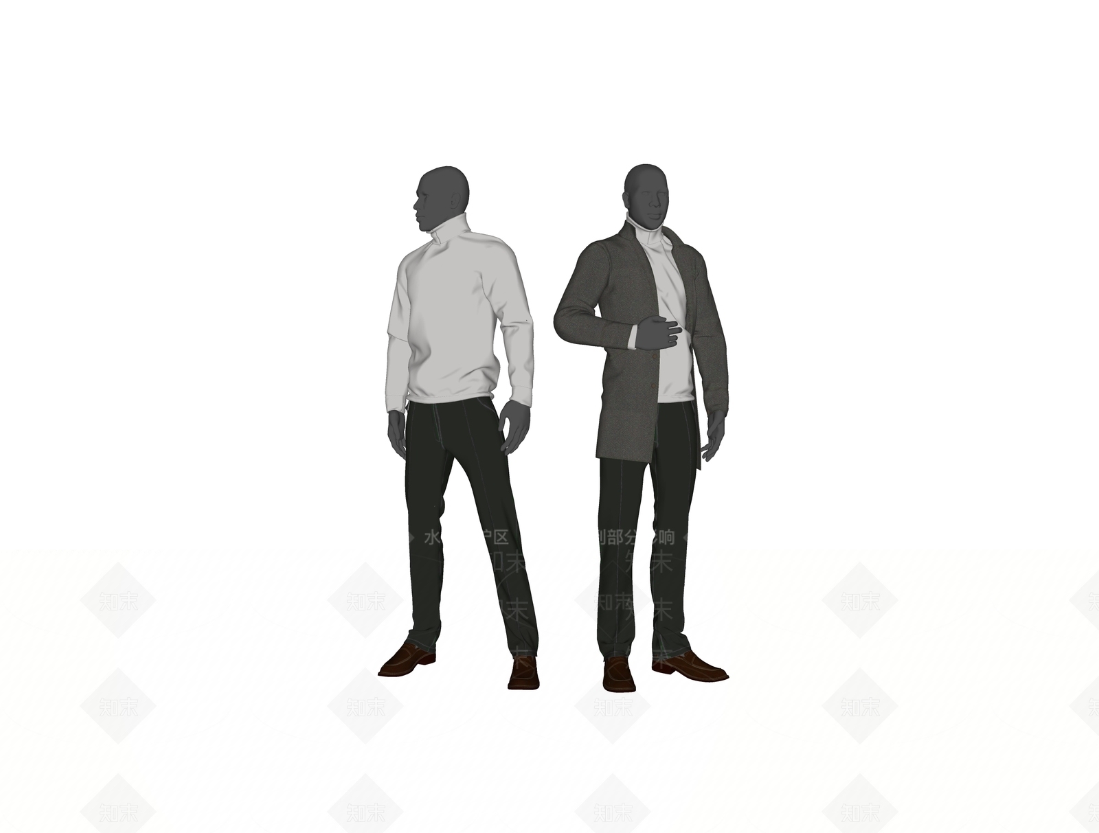 服装店男模SU模型下载【ID:1146065886】
