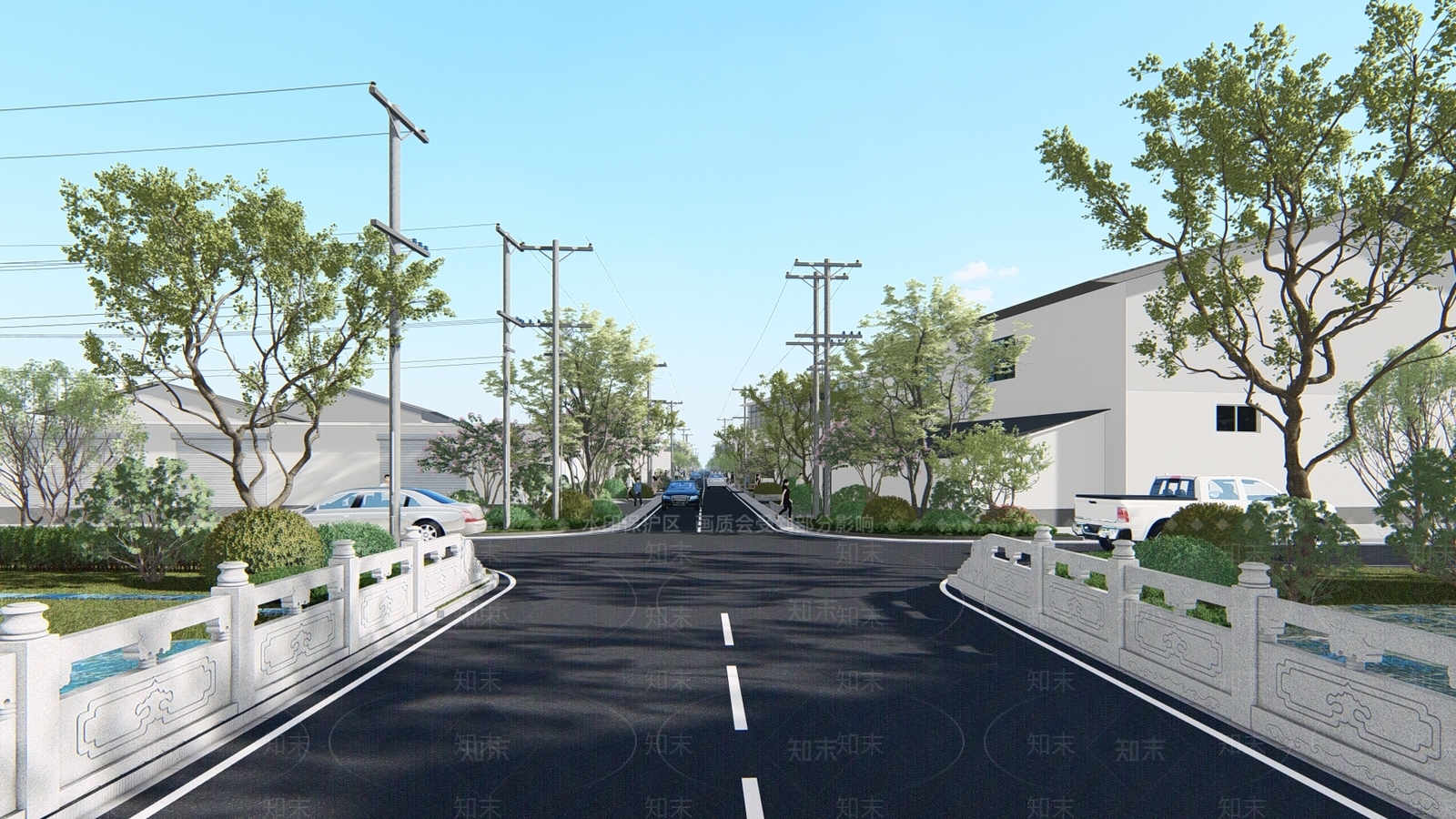 现代乡村道路SU模型下载【ID:1146067216】