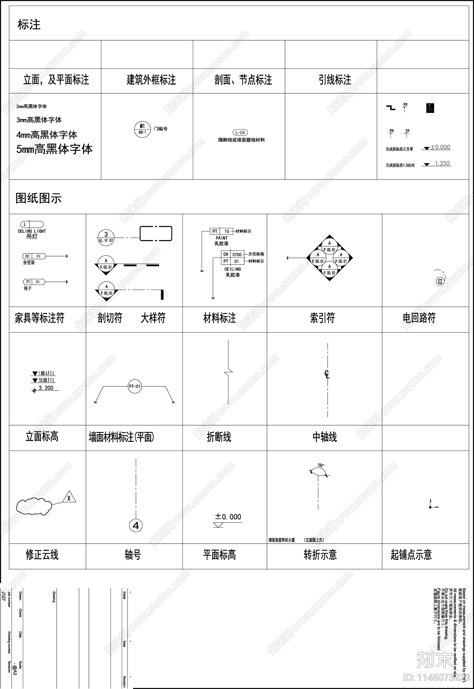 制图规范中英文缩写翻译标注符号编号图库cad施工图下载【ID:1146073223】