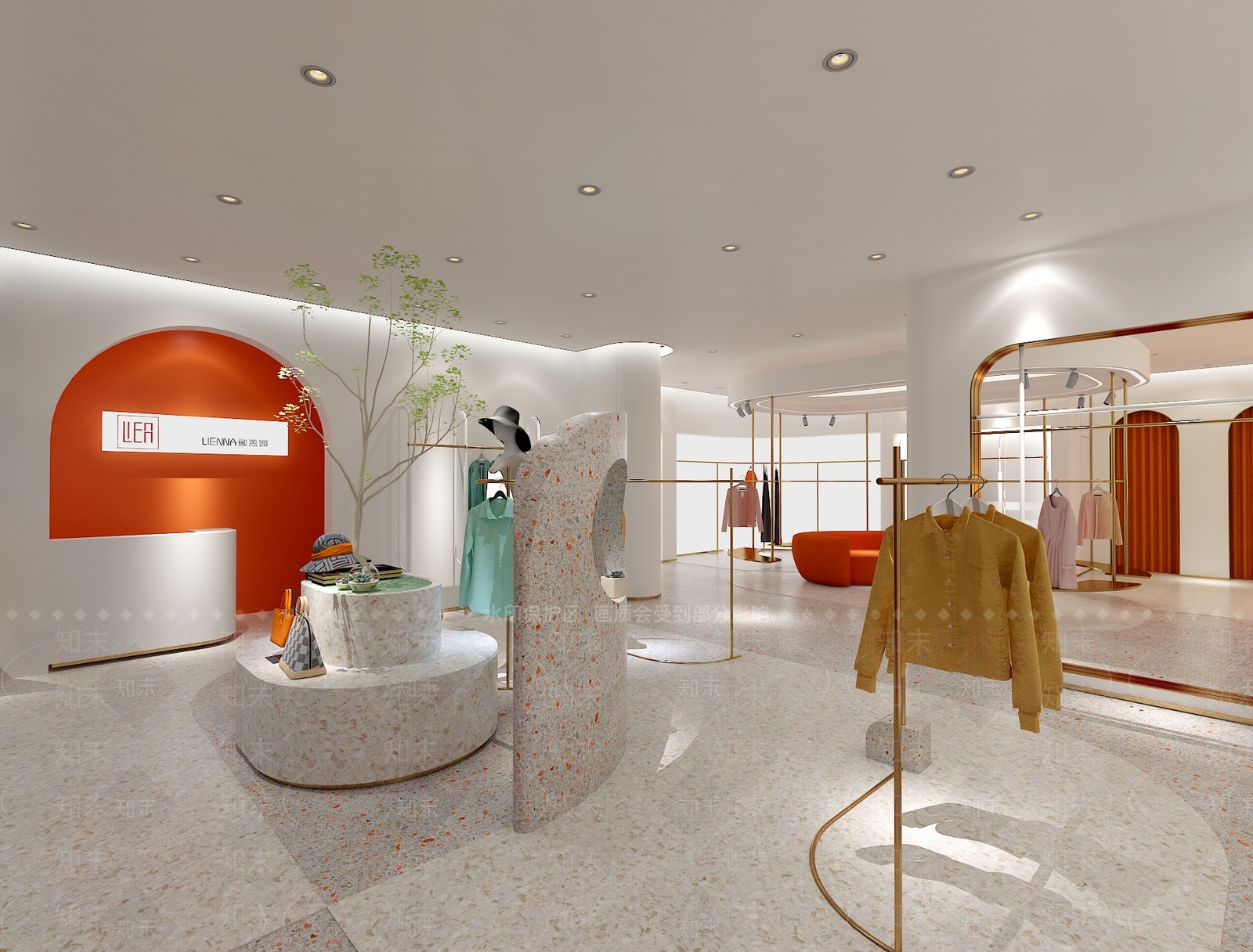 现代服装鞋店3D模型下载【ID:1146629350】