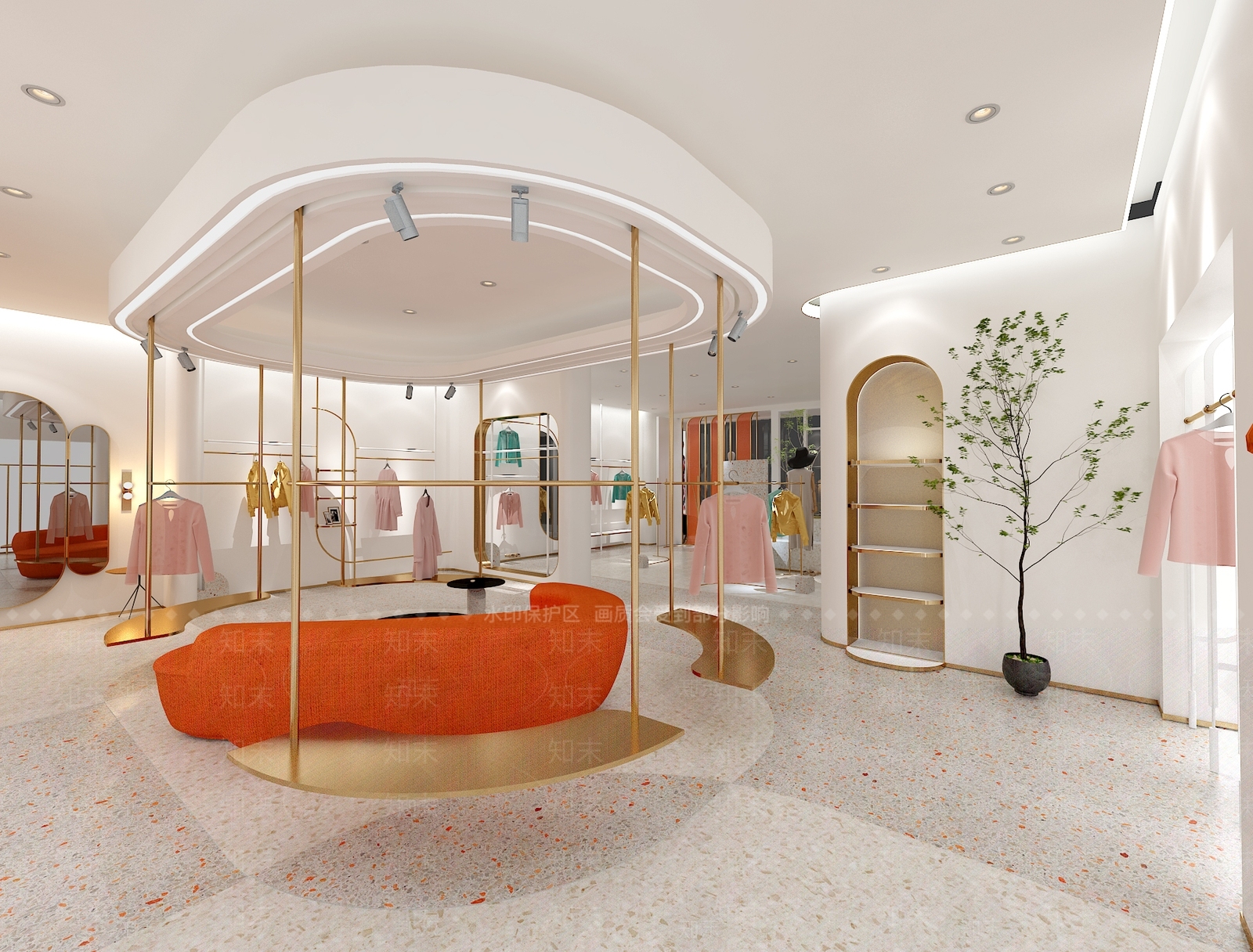 现代服装鞋店3D模型下载【ID:1146629350】