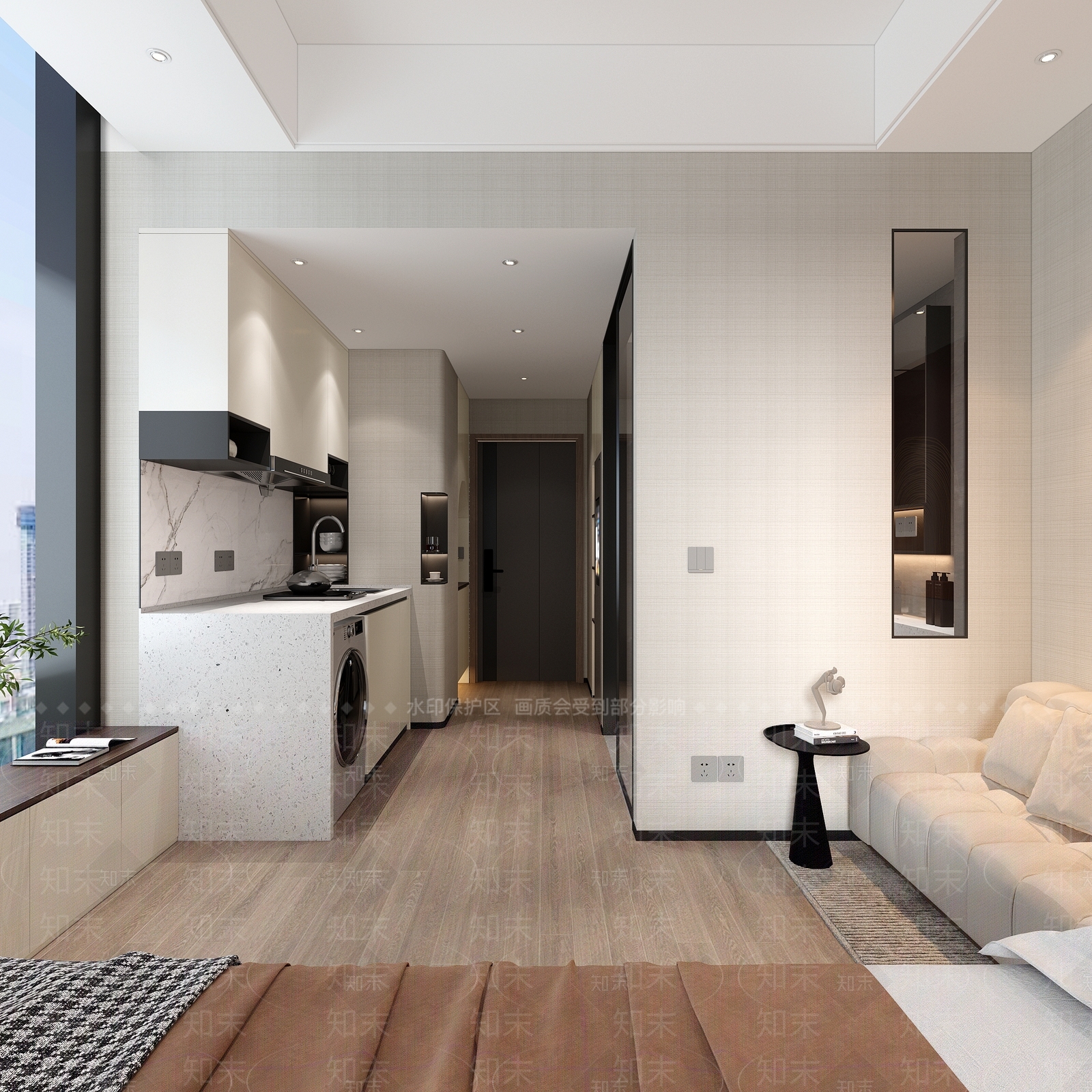 现代单身公寓3D模型下载【ID:1146078629】