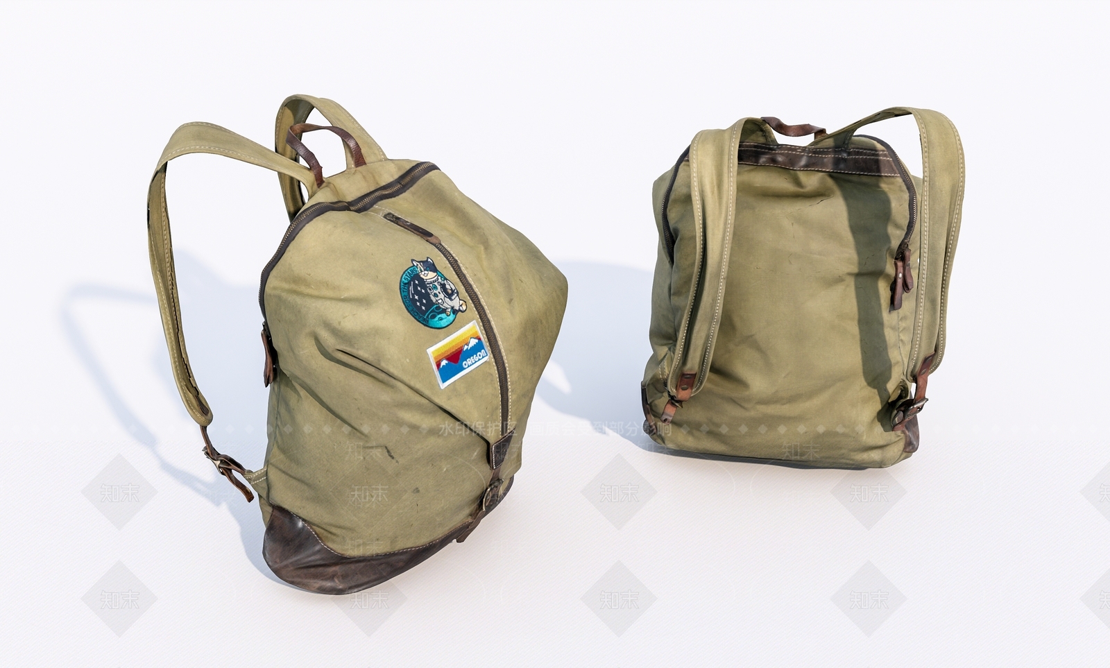 双肩背包3D模型下载【ID:1146082064】