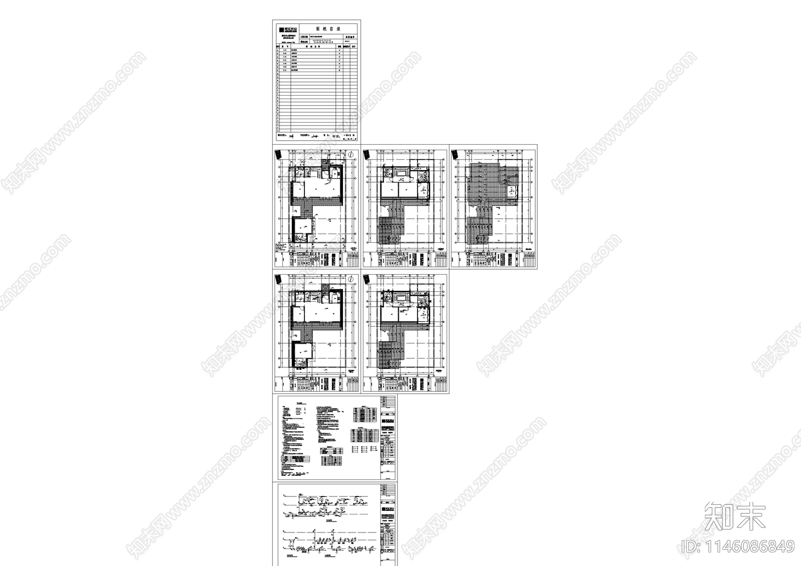 中式仿古别墅建筑给排水设计施工图下载【ID:1146086849】