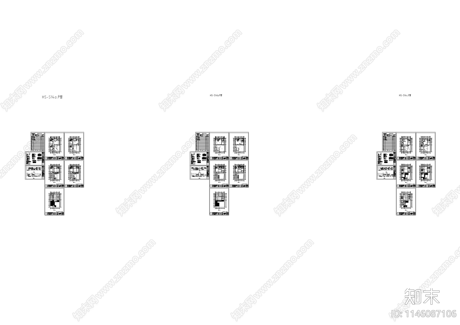 中式仿古别墅建筑给排水cad施工图下载【ID:1146087106】