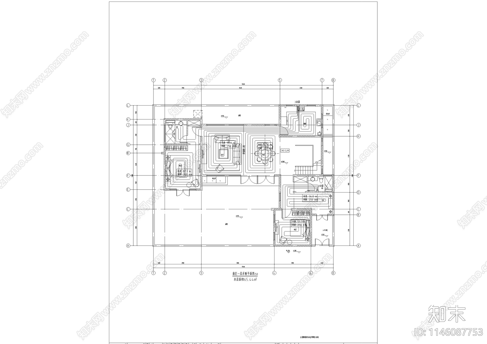 中式仿古别墅建筑暖通节点施工图下载【ID:1146087753】