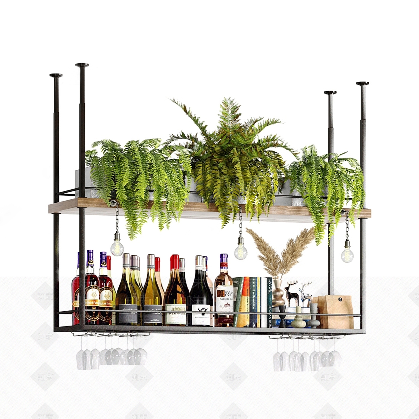 现代红酒吊架SU模型下载【ID:1146093435】