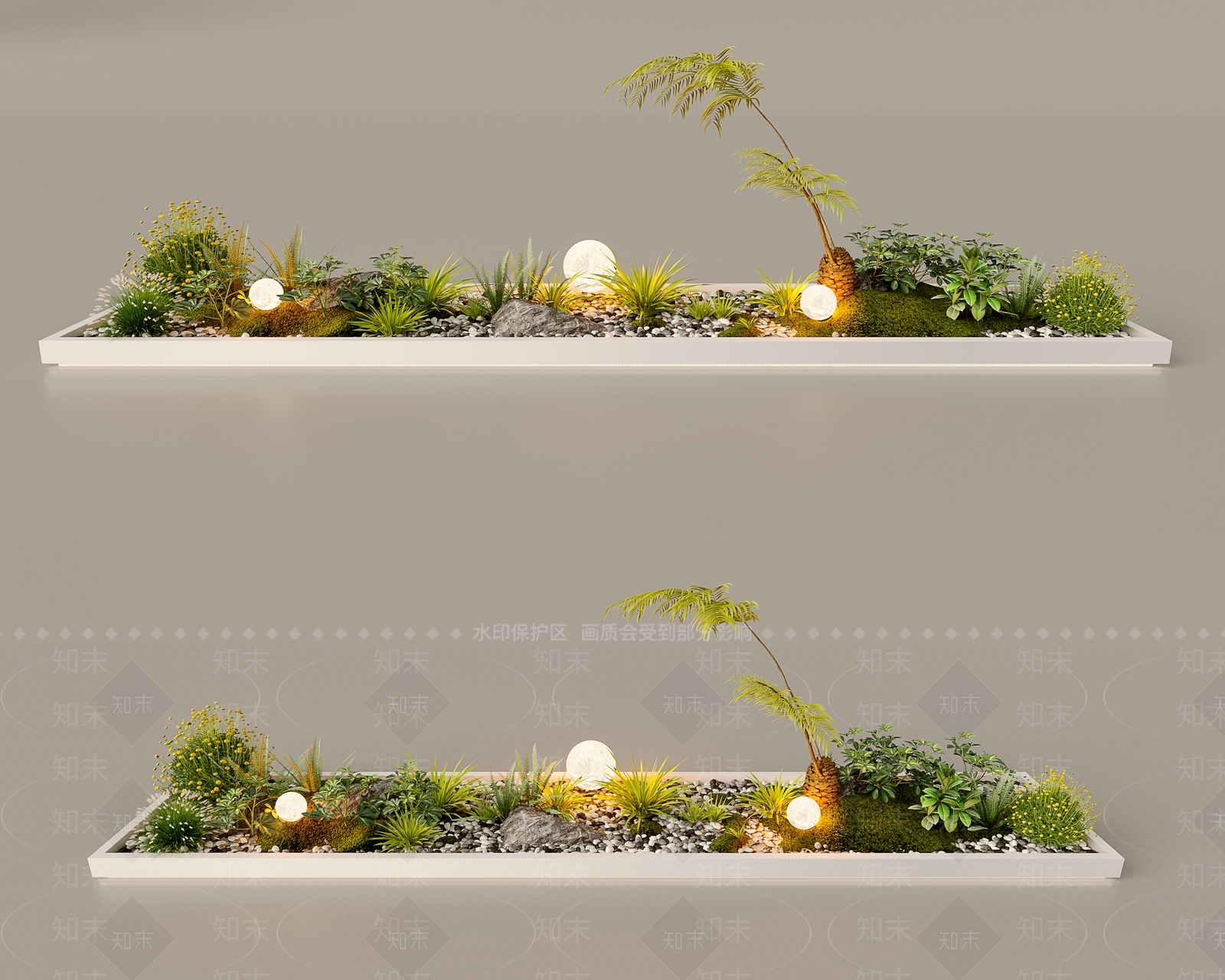 现代室内景观造景3D模型下载【ID:1146097304】_知末3d模型网