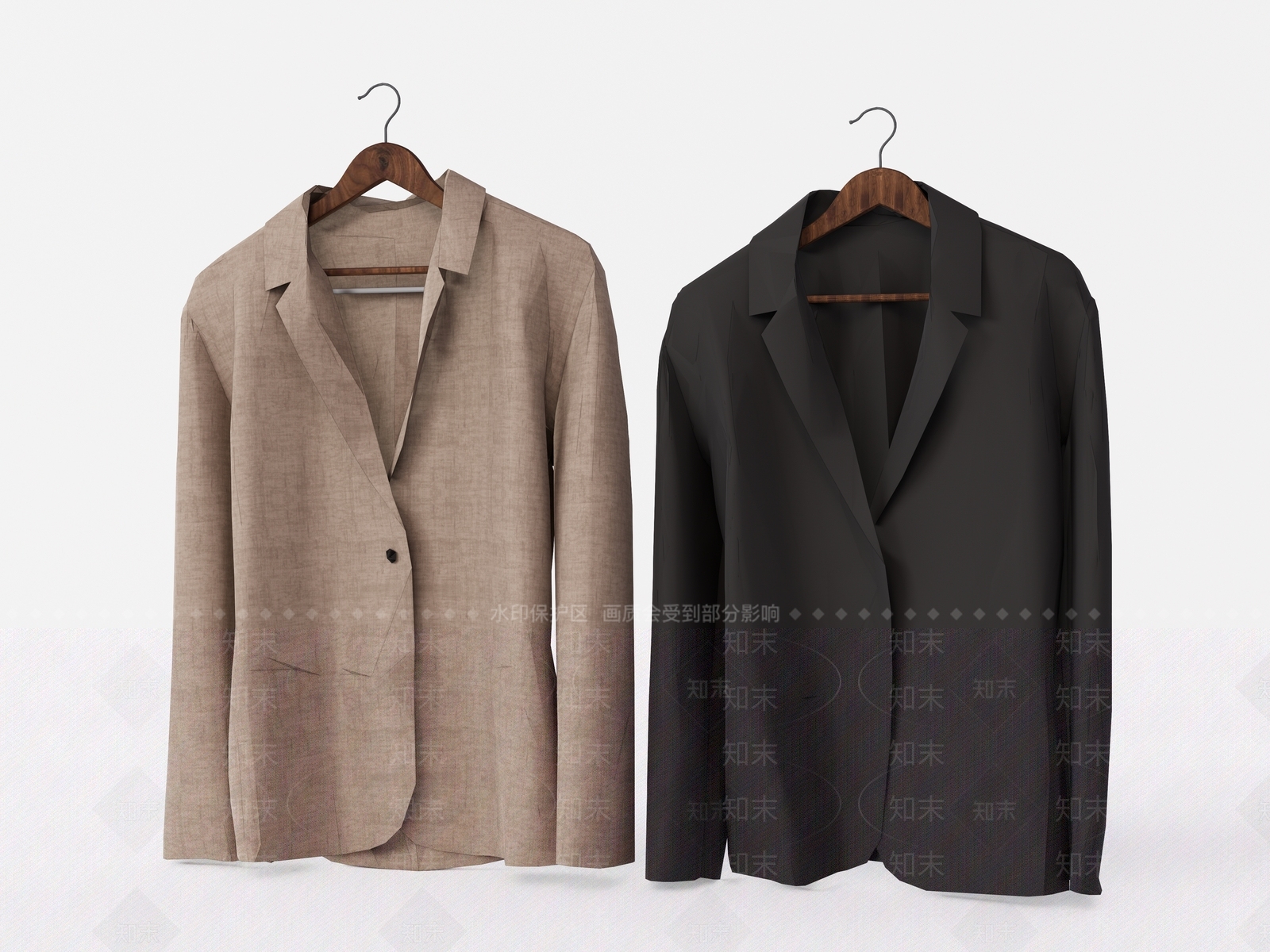 黑色西服SU模型下载【ID:1146101024】