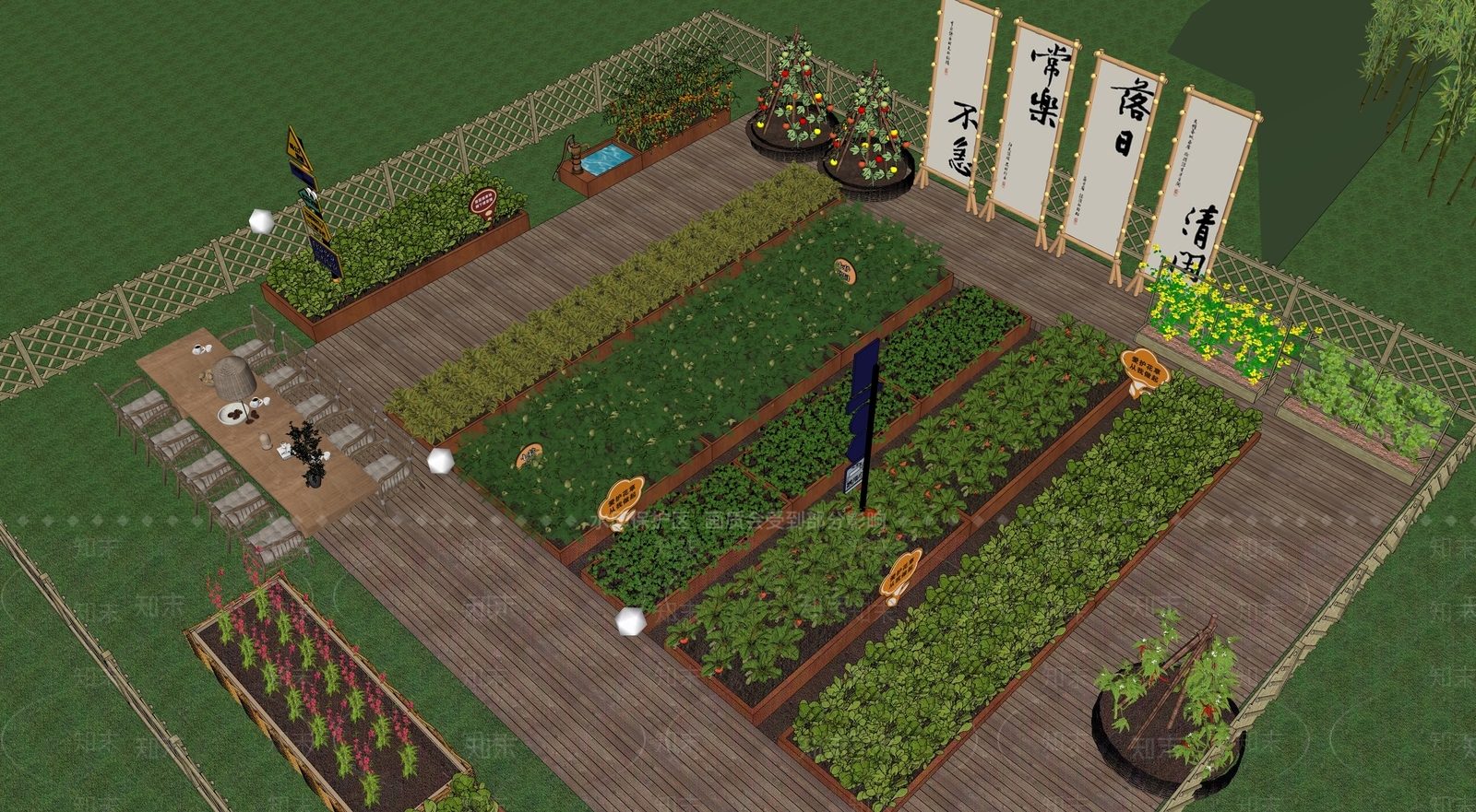 现代乡村菜园庭院SU模型下载【ID:1146106102】