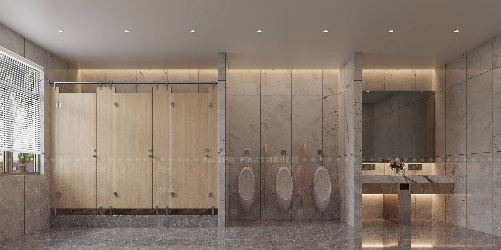 现代公共卫生间3D模型下载【ID:1146109756】