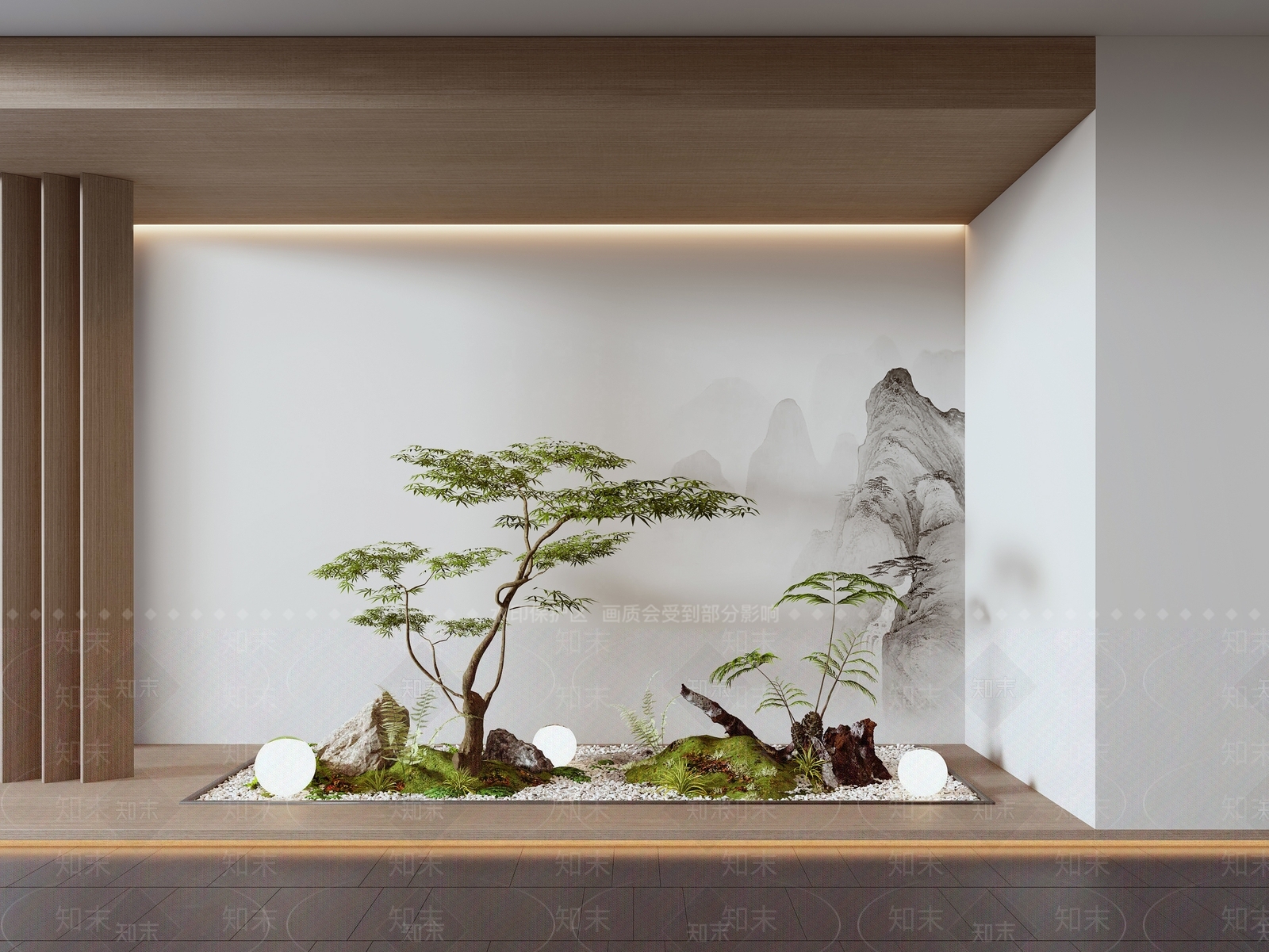 新中式室内景观3D模型精品下载_3dmax模型_知末网
