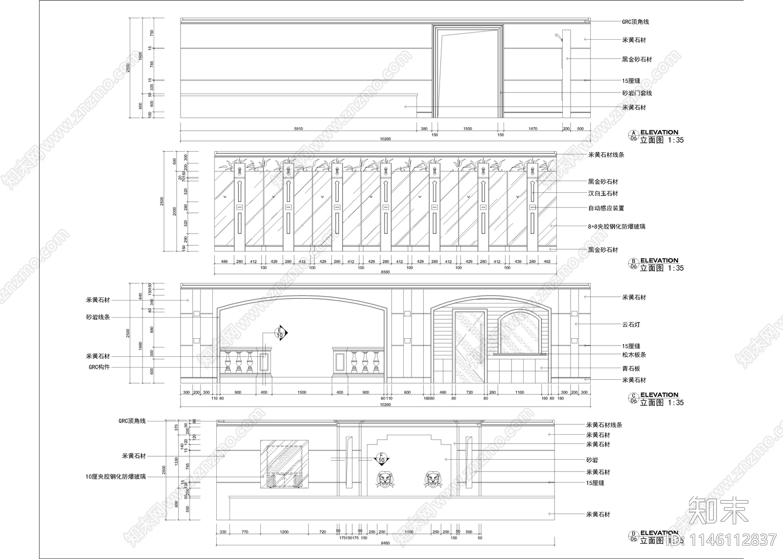 1200㎡洗浴cad施工图下载【ID:1146112837】