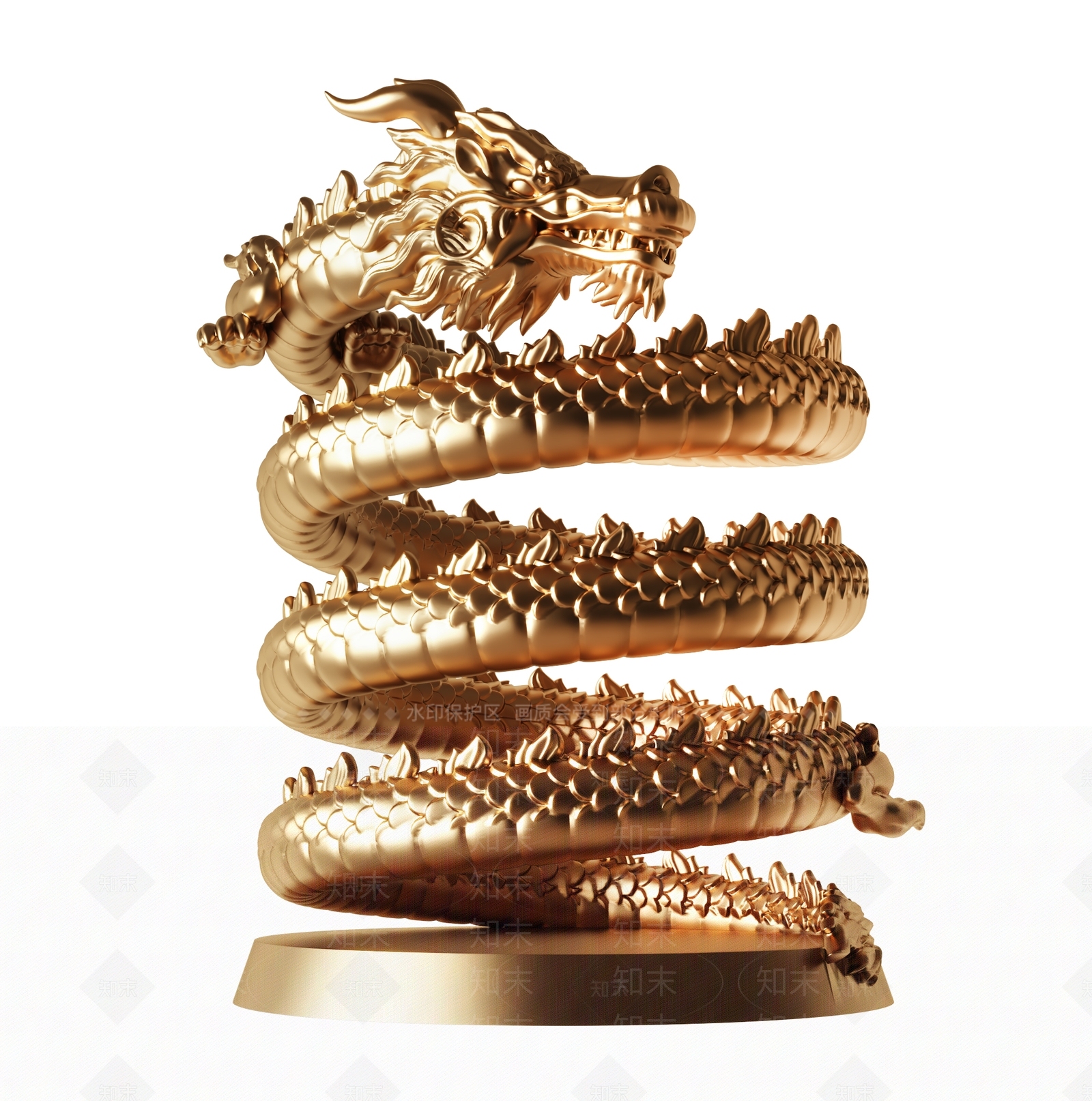 新中式龙3D模型下载【ID:1146113772】
