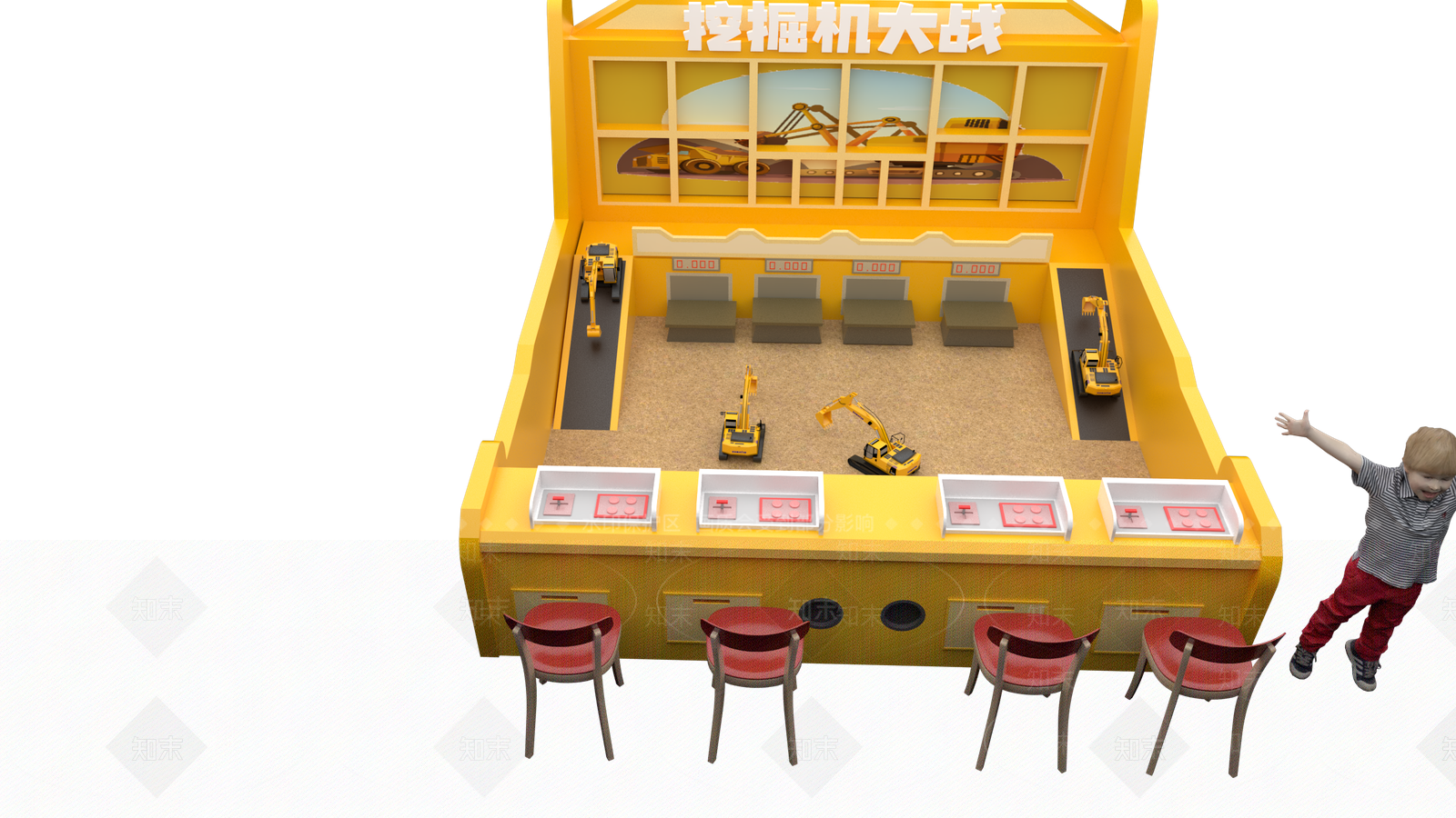 挖掘机大战SU模型下载【ID:1146121461】