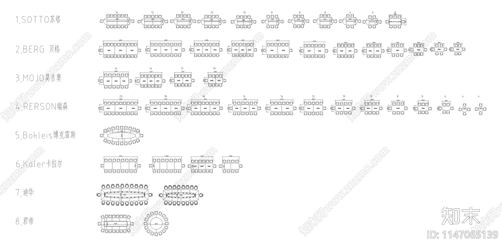 办公家具素材图库施工图下载【ID:1147065139】
