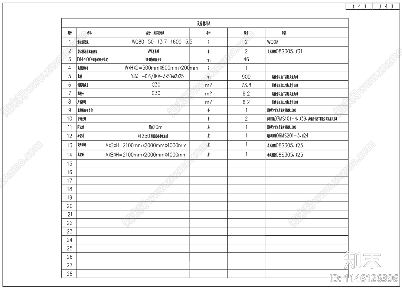 提升泵池沉淀池检查井平面剖面图cad施工图下载【ID:1146126396】