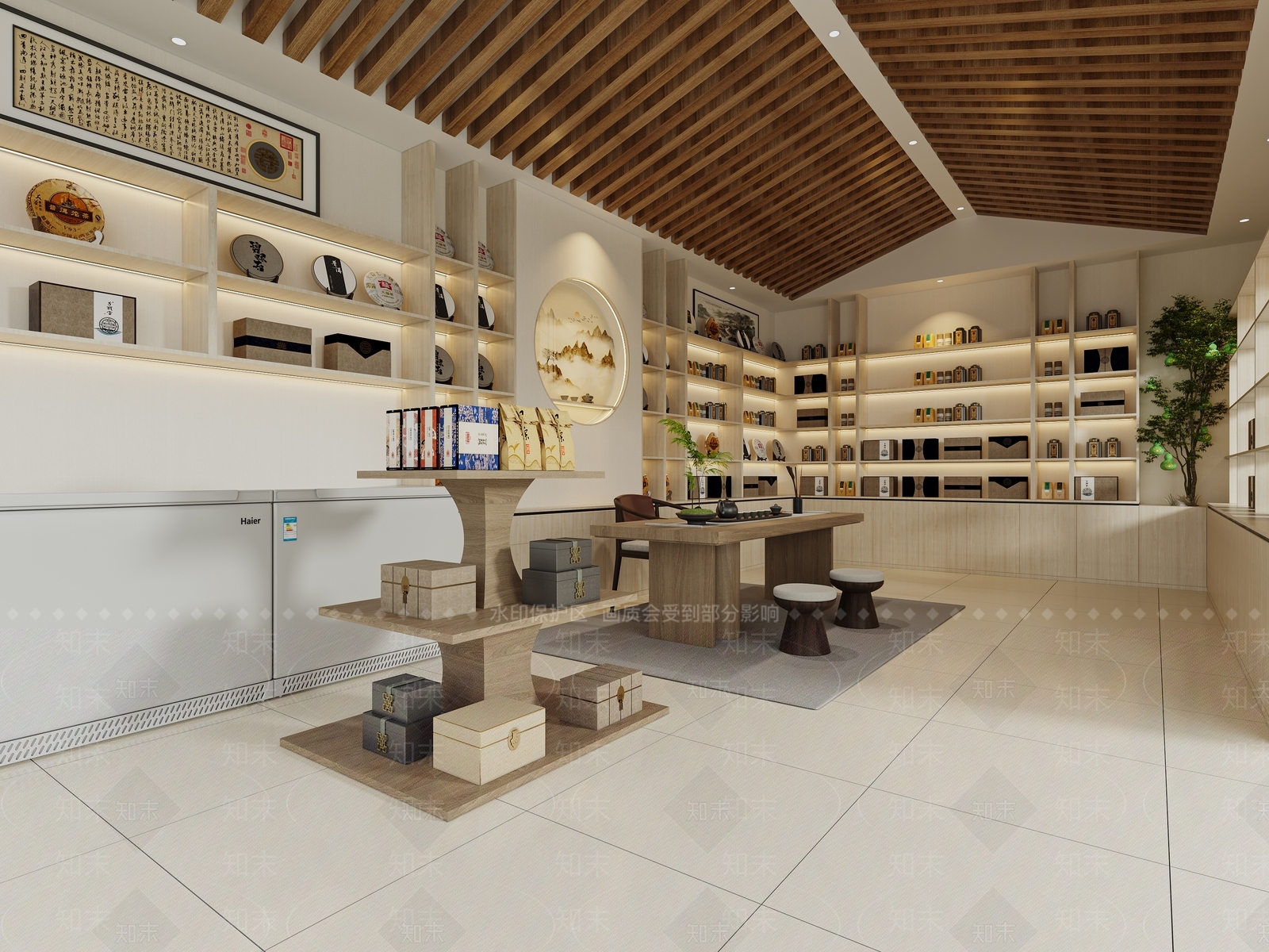 新中式茶叶店3D模型下载【ID:1146127545】