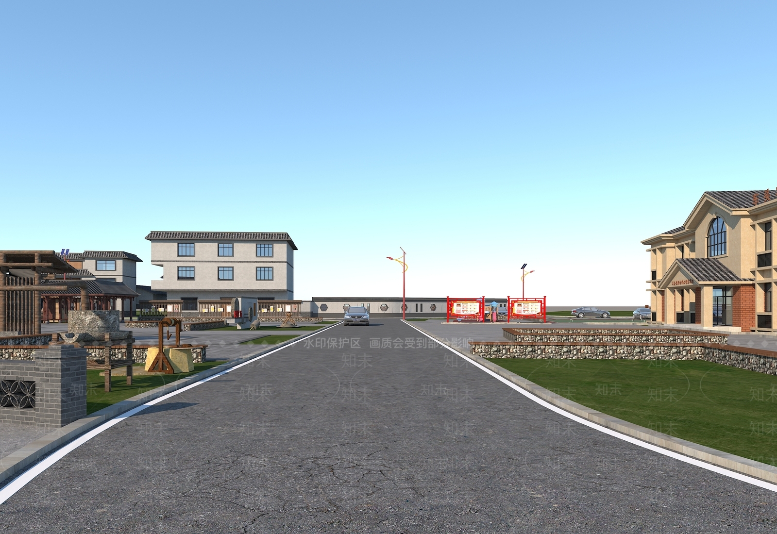 新中式路面3D模型下载【ID:1146128947】