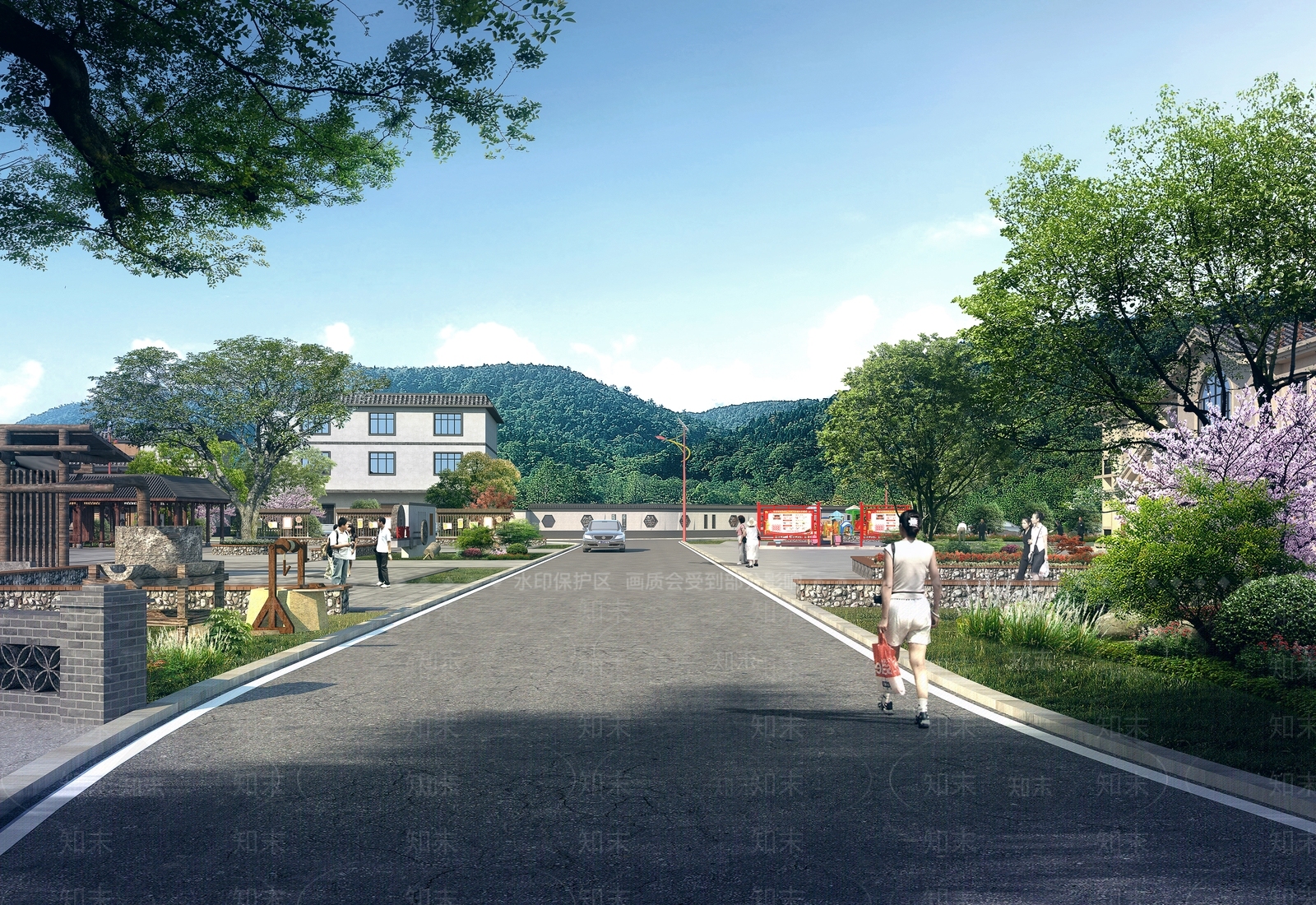新中式路面3D模型下载【ID:1146128947】
