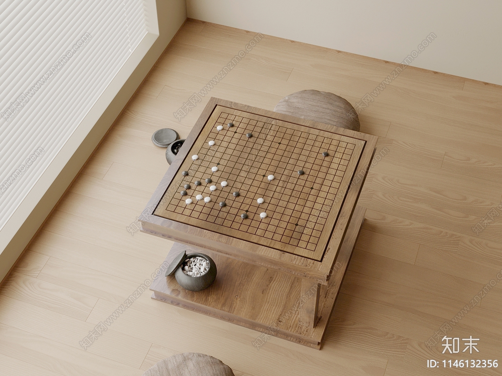 中式围棋3D模型下载【ID:1146132356】