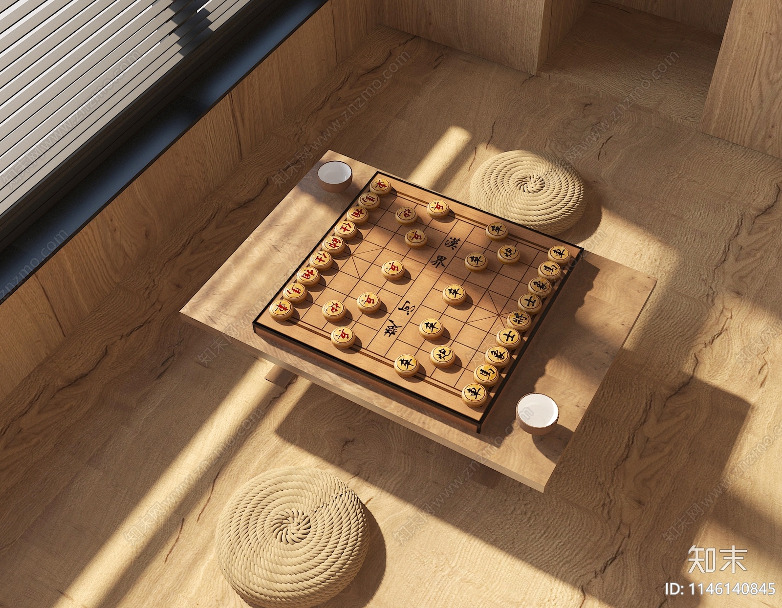 中式象棋3D模型下载【ID:1146140845】