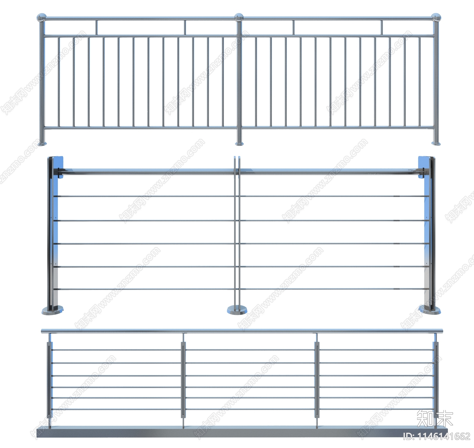 psd免抠户外不锈钢玻璃栏杆护栏下载【ID:1146141662】