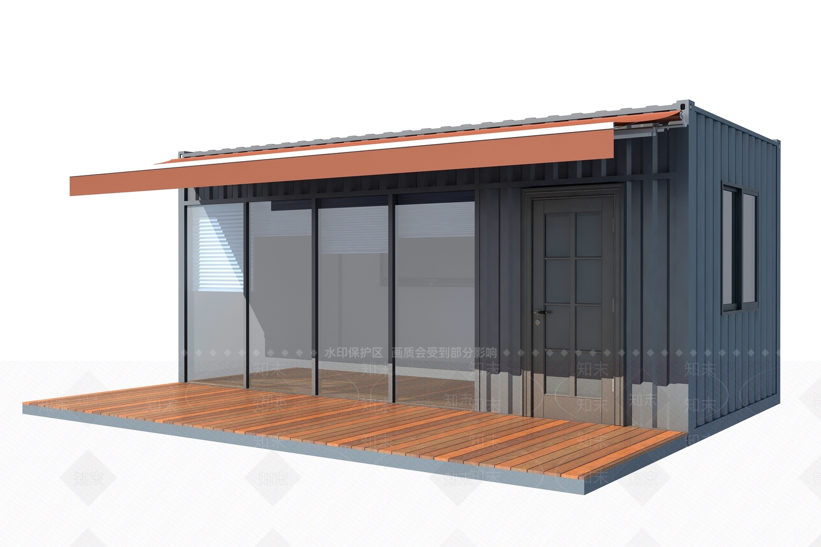 现代集装箱活动房3D模型下载【ID:1146147183】