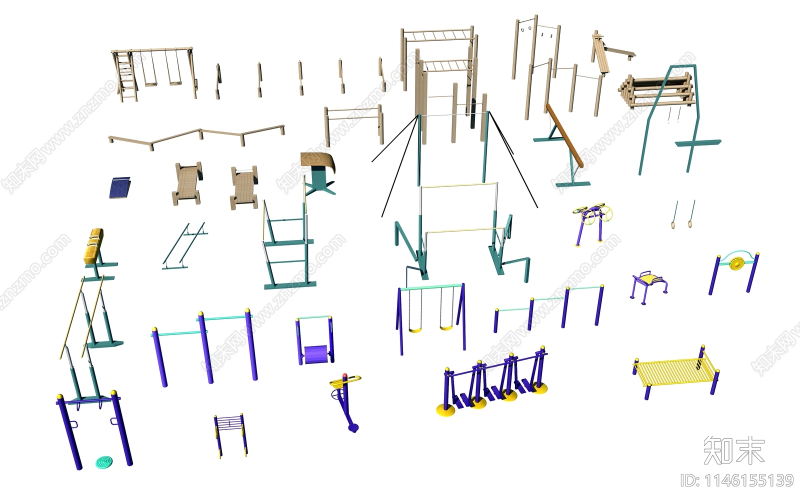 健身器材3D模型下载【ID:1146155139】