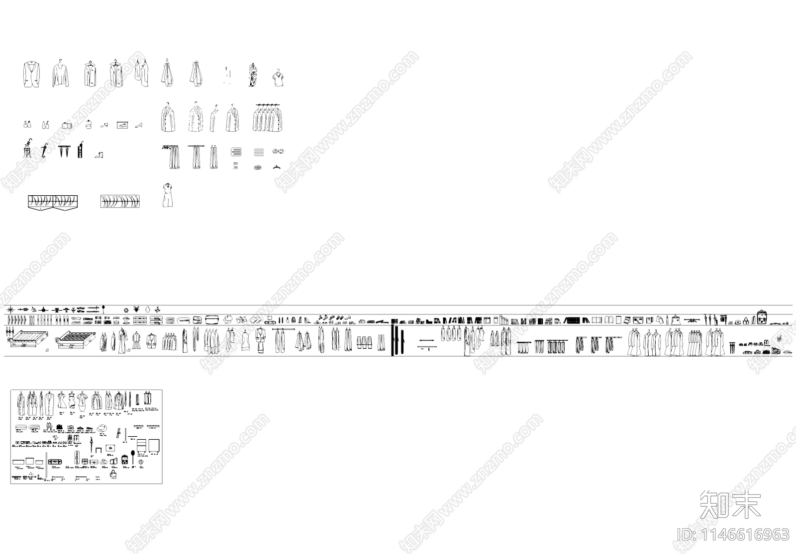 人物柜类施工图下载【ID:1146616963】