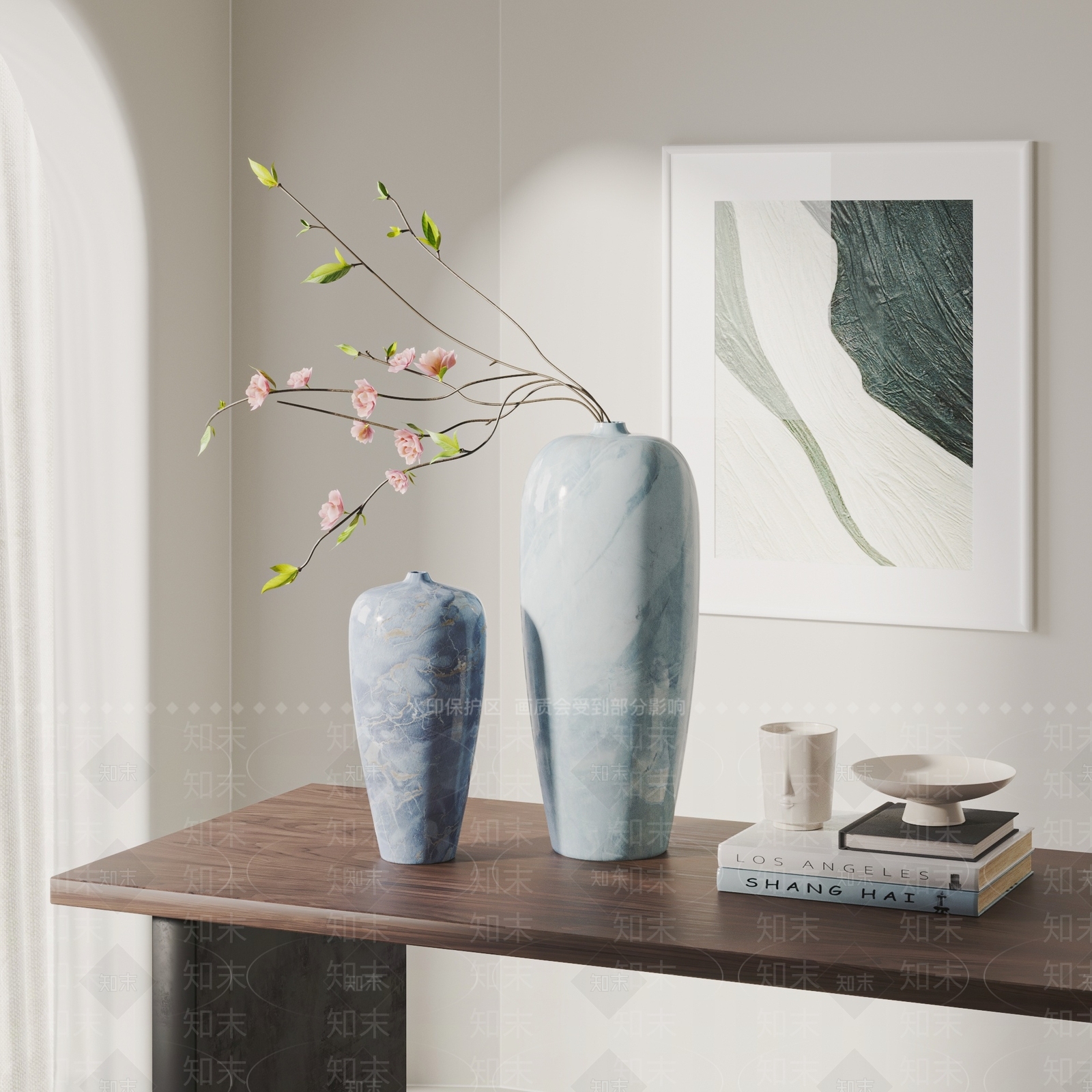 陶瓷花瓶花艺3D模型下载【ID:1146161916】