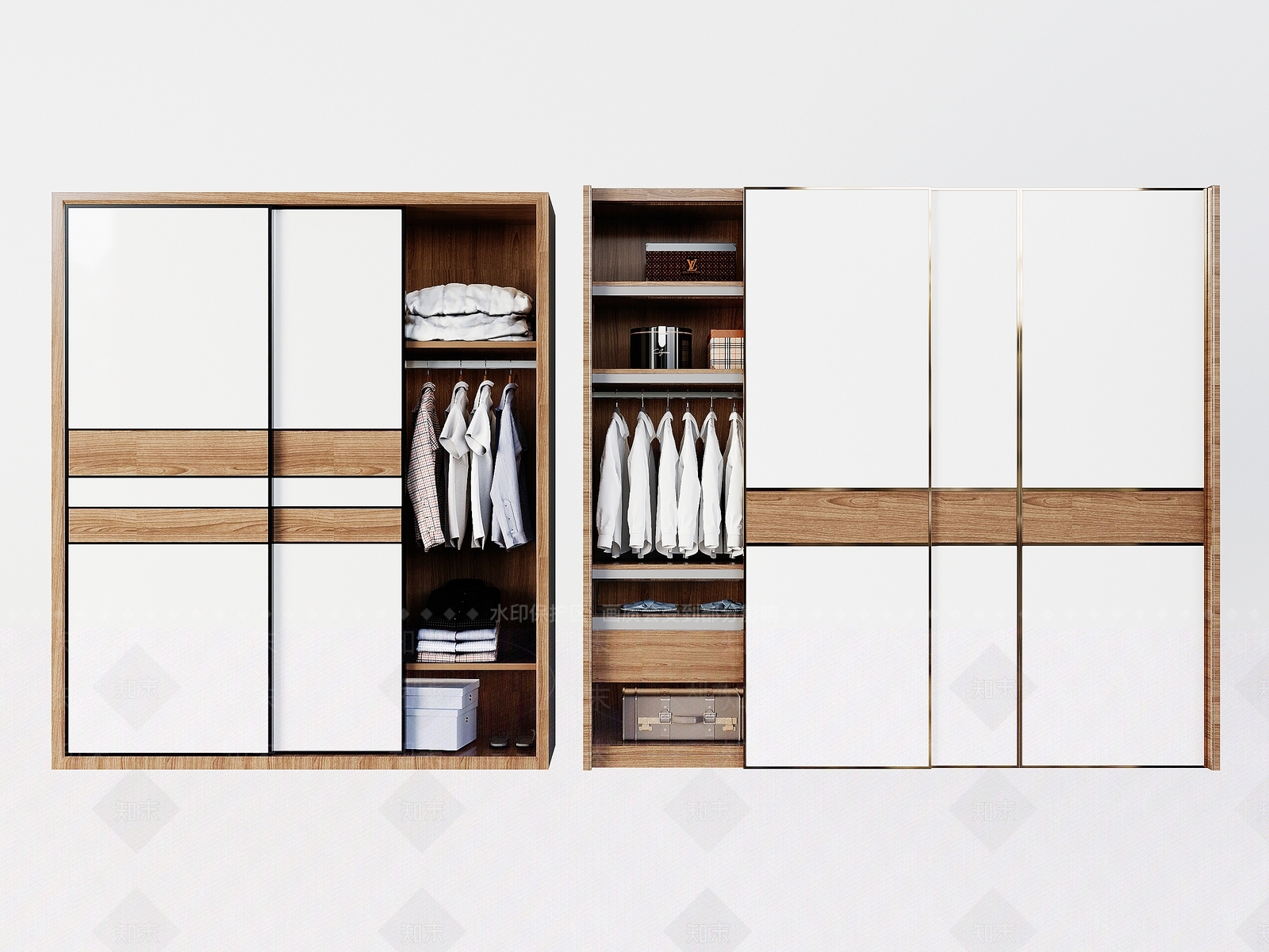 现代卧室柜子SU模型下载【ID:1146168361】