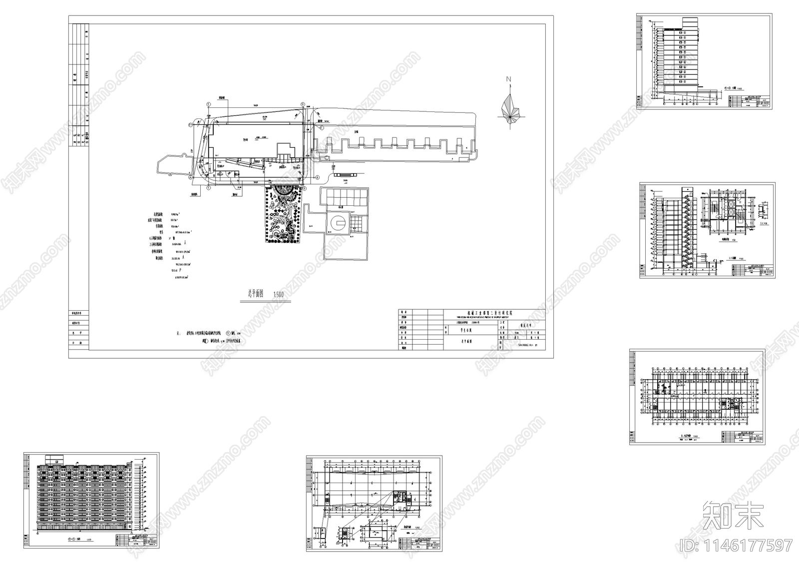 学生公寓建筑cad施工图下载【ID:1146177597】