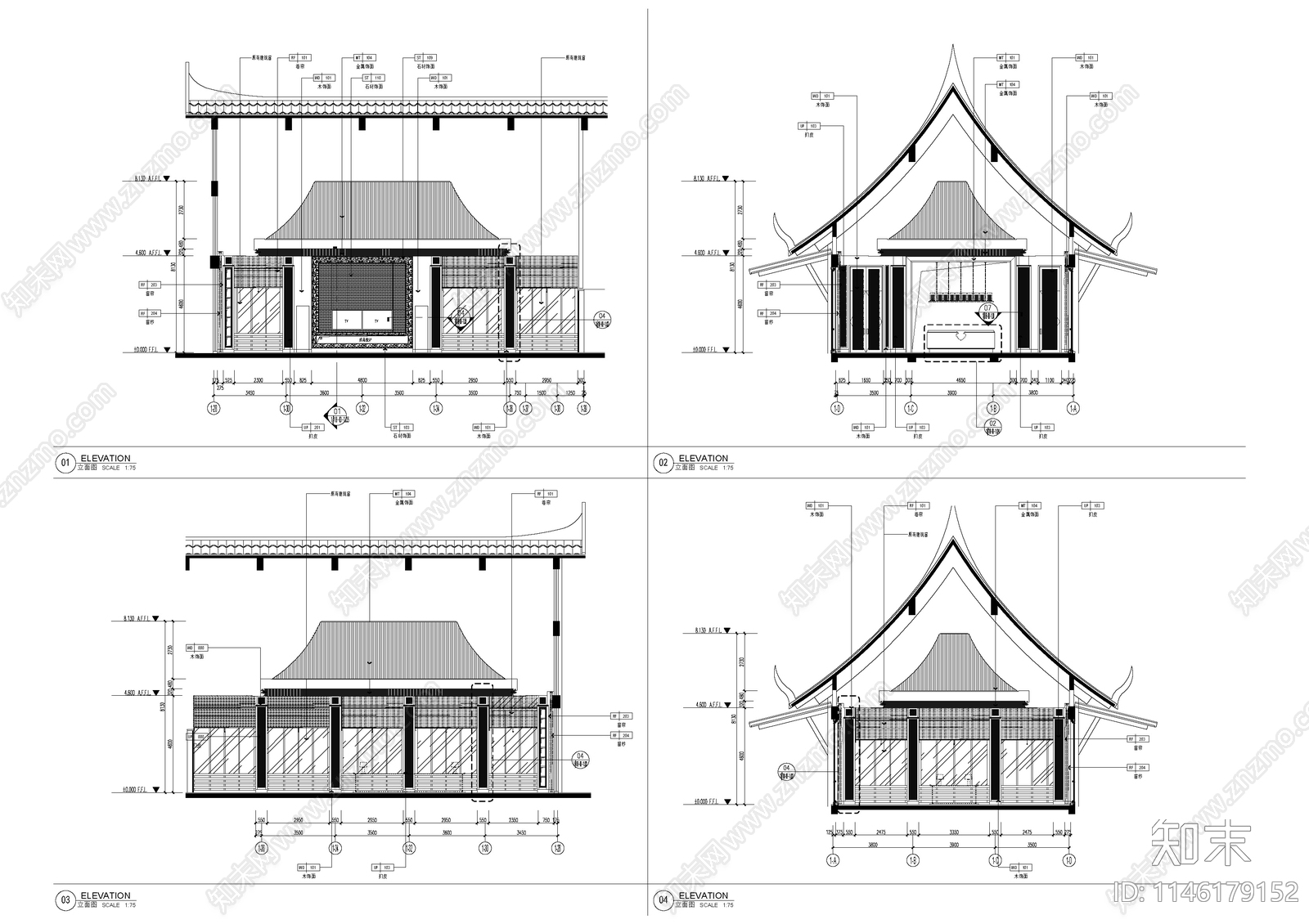 豪华会所KTV包厢室内cad施工图下载【ID:1146179152】