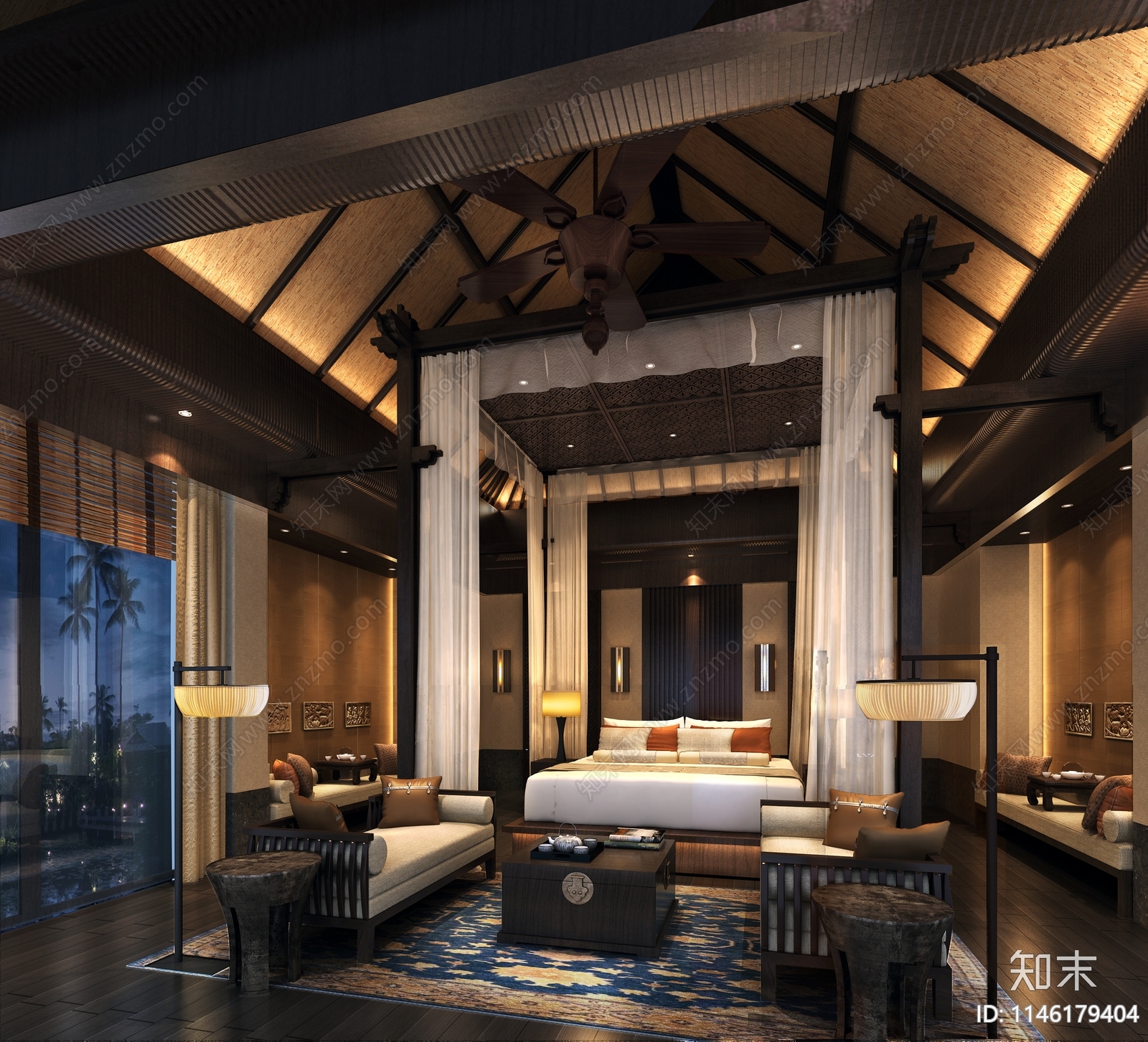 豪华总统套房cad施工图下载【ID:1146179404】