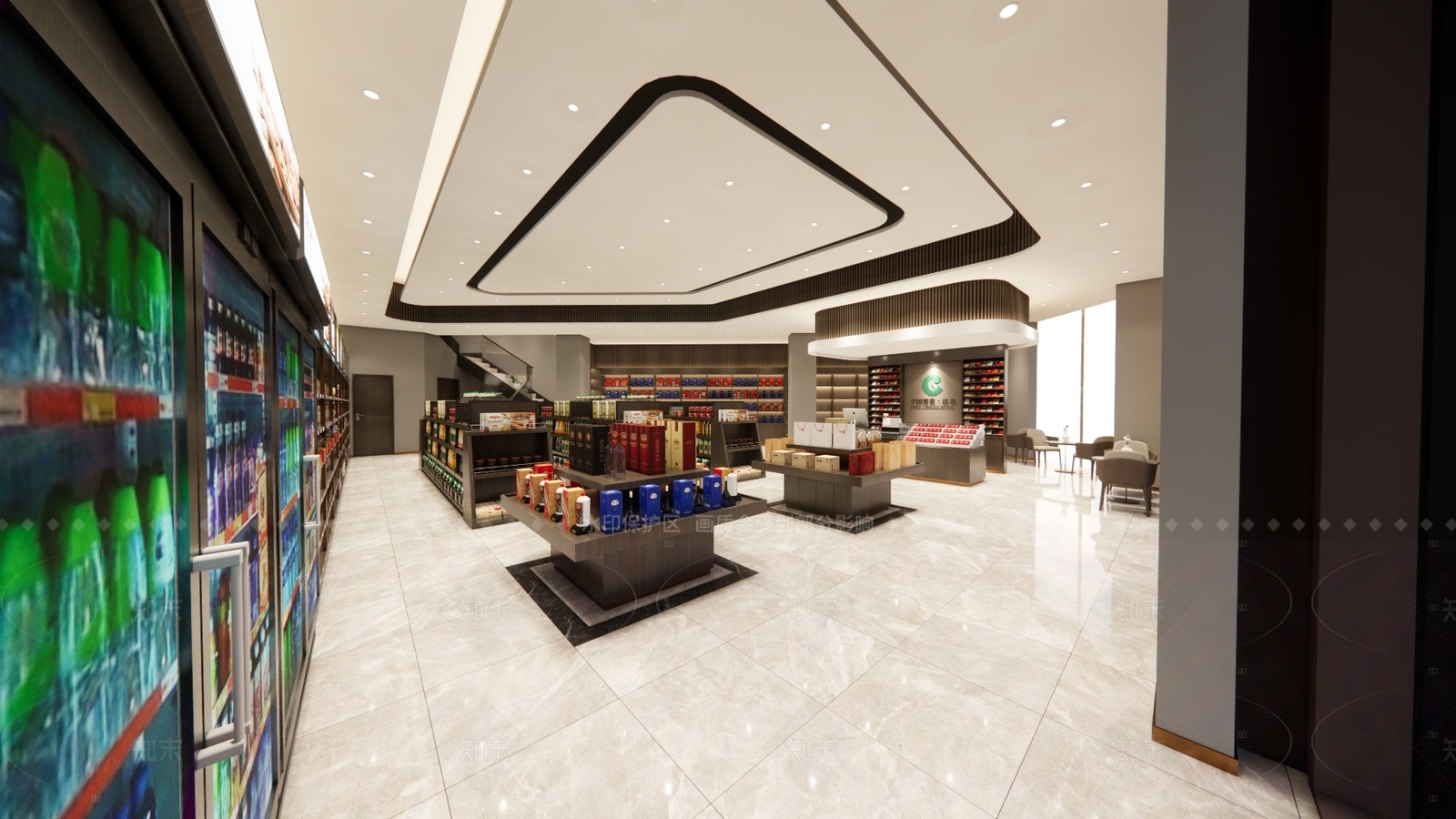 现代烟酒店SU模型下载【ID:1215961610】