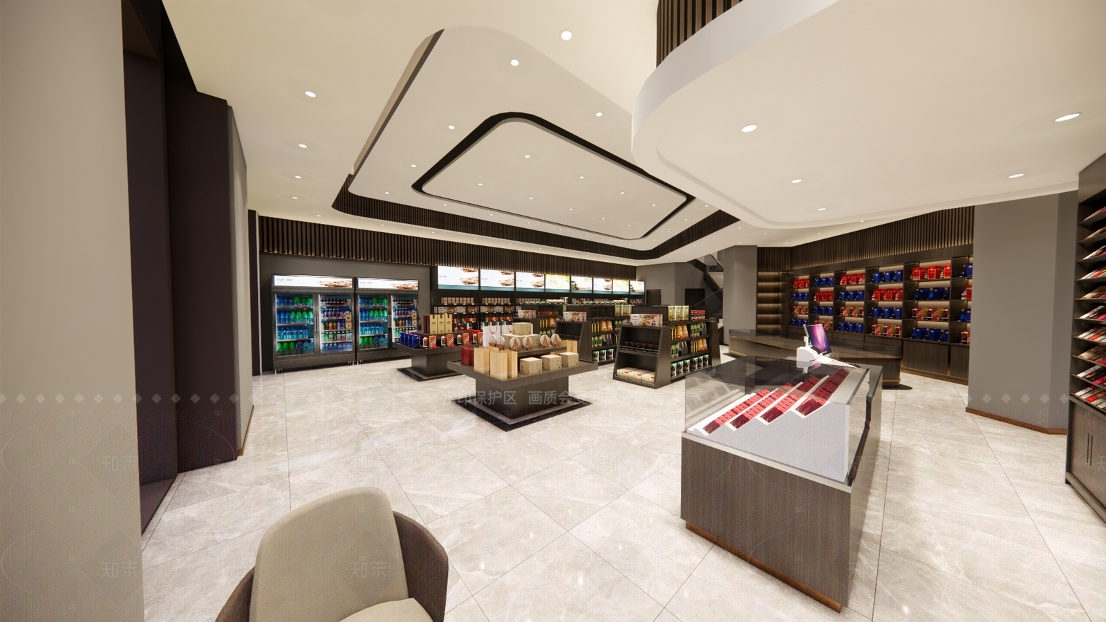 现代烟酒店SU模型下载【ID:1215961610】