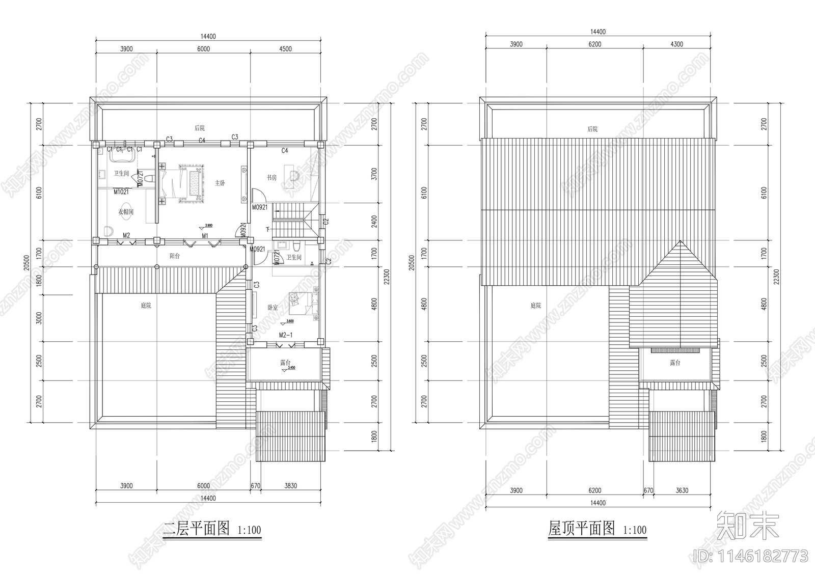 四合院建筑施工图下载【ID:1146182773】