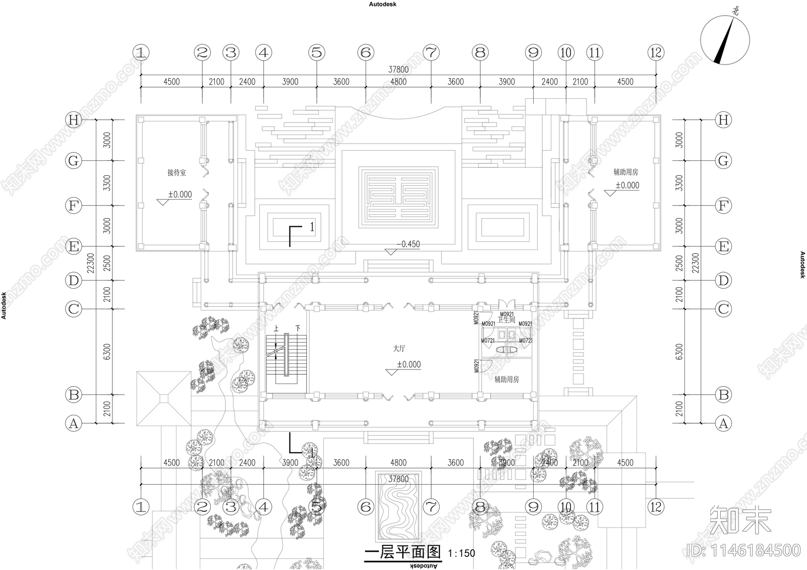 四合院建筑施工图下载【ID:1146184500】