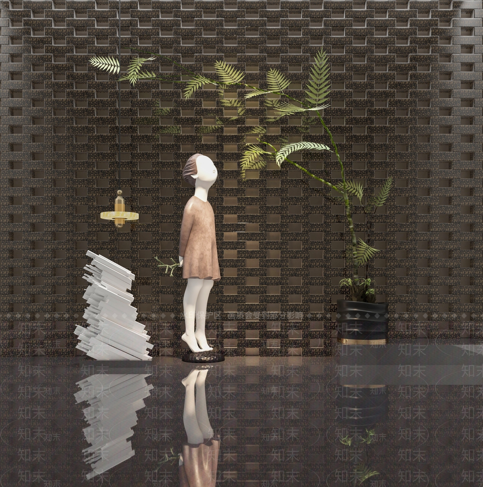 现代景观人物雕塑SU模型下载【ID:1146184536】