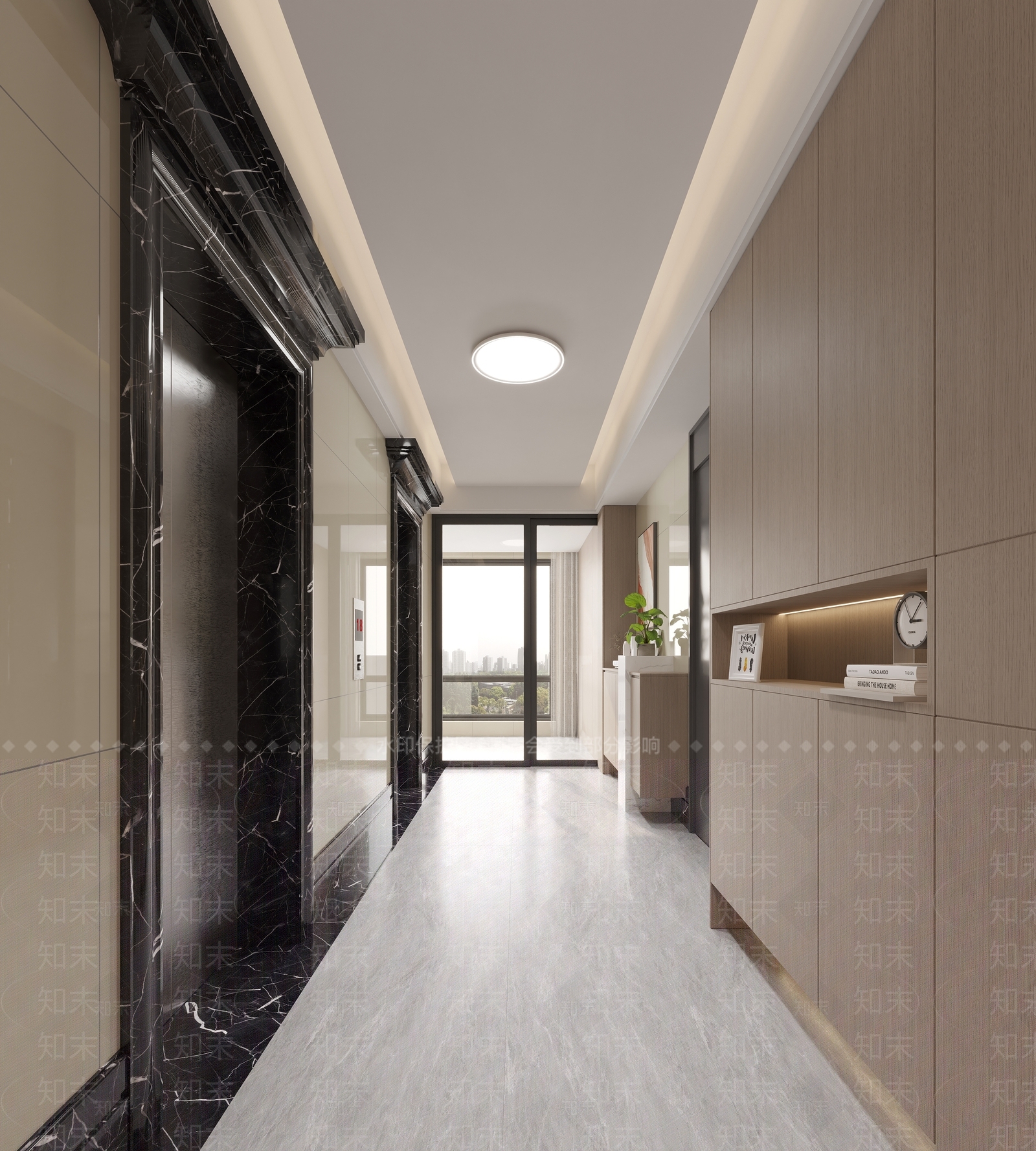 现代电梯间3D模型下载【ID:1146199058】
