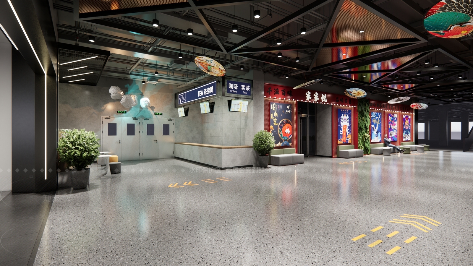 现代商场SU模型下载【ID:1216046351】
