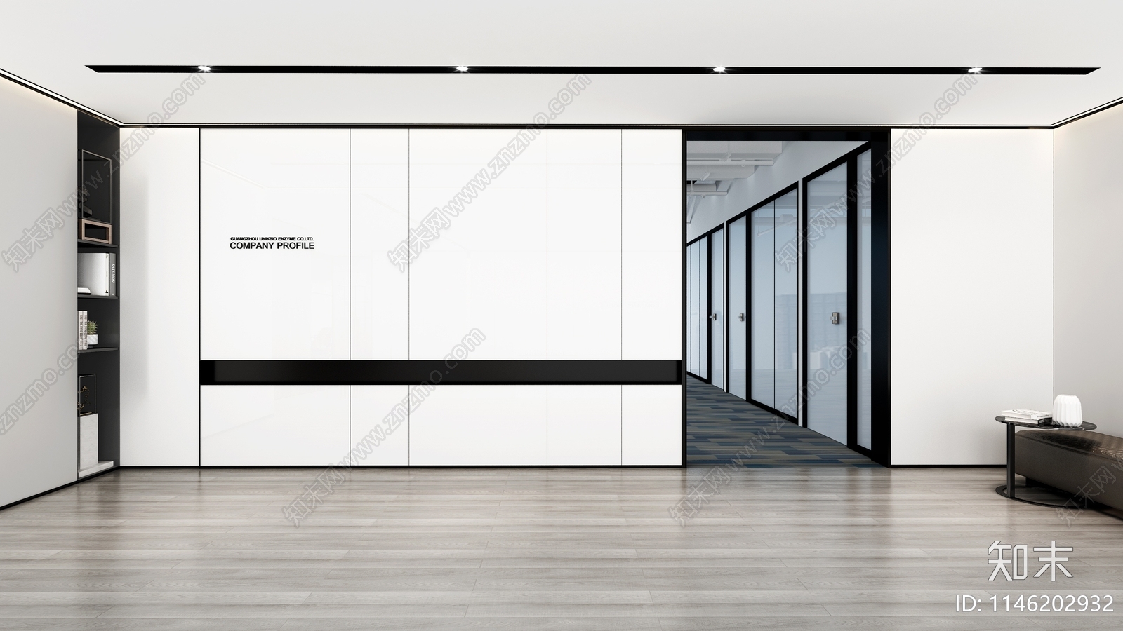 深圳英龙商务大厦570m²办公室cad施工图下载【ID:1146202932】
